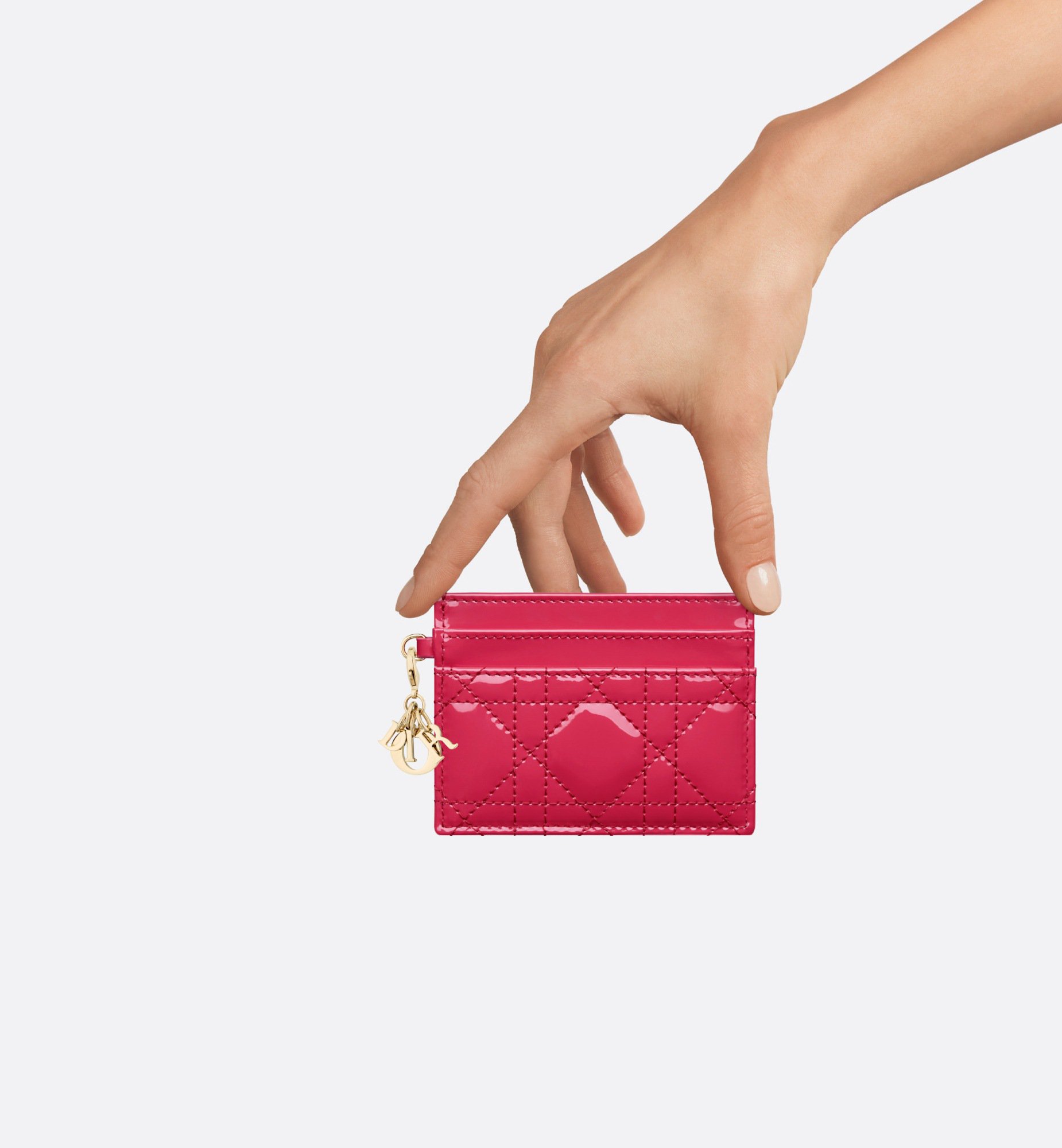 Dior card holder pink clearance