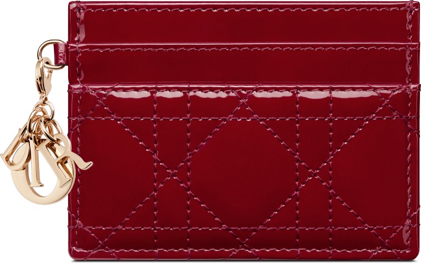 Lady dior calfskin card holder outlet