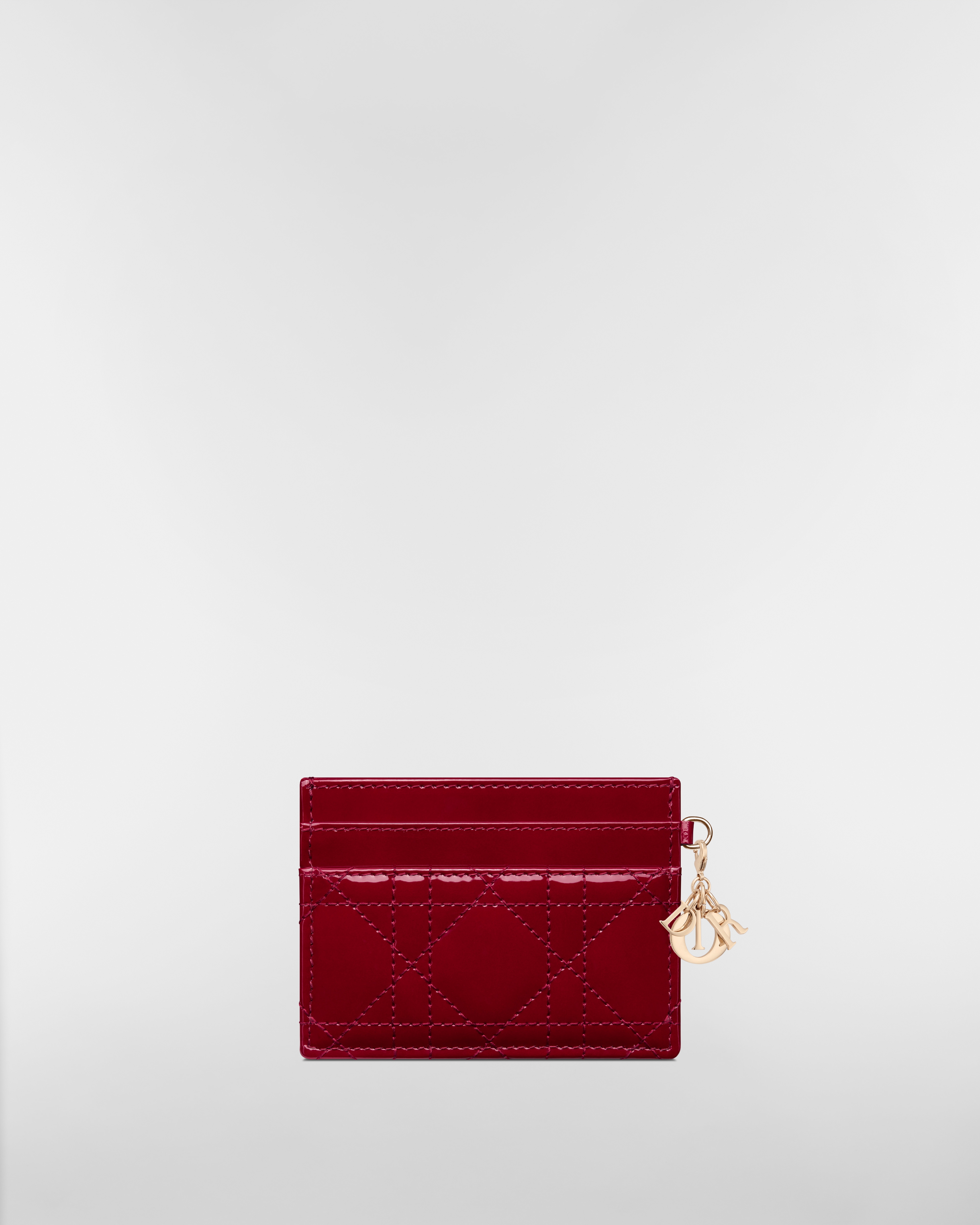 Lady Dior Freesia カードホルダー カナージュ パテントカーフスキン E08