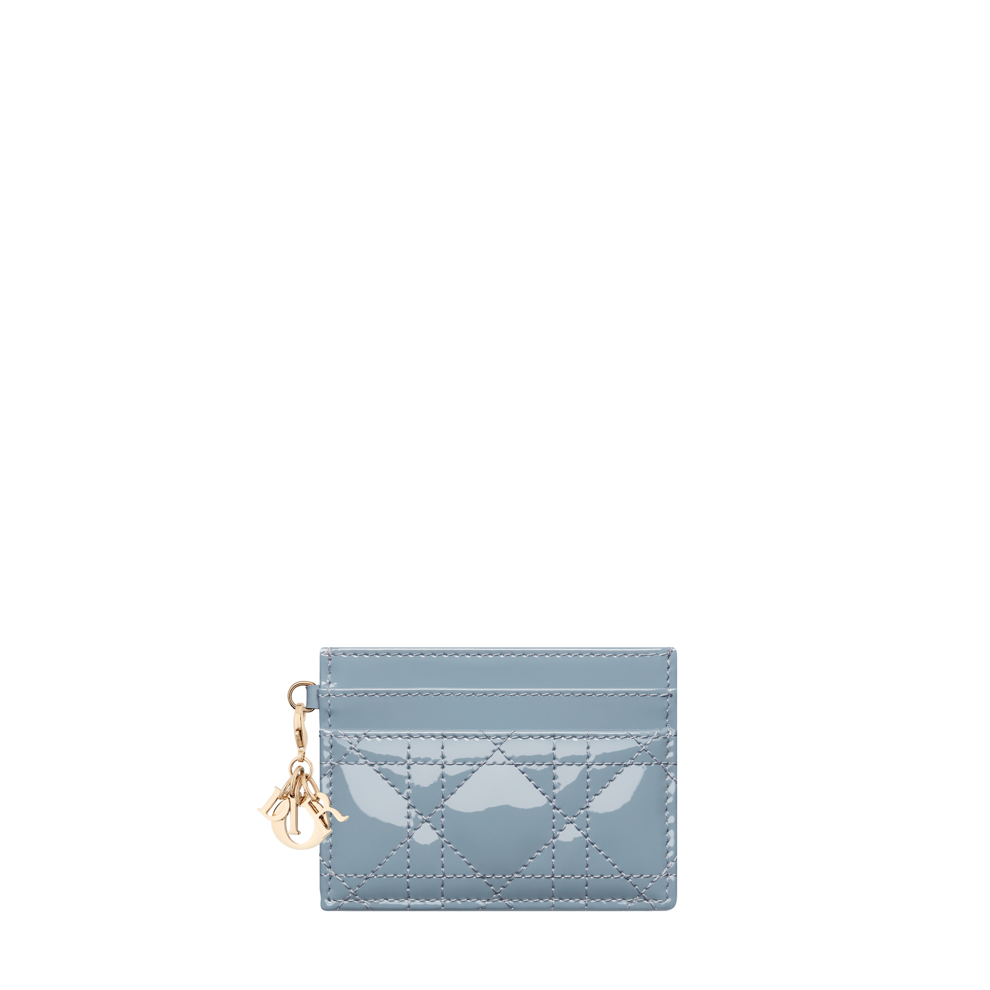  Cloud Blue Patent Cannage Calfskin