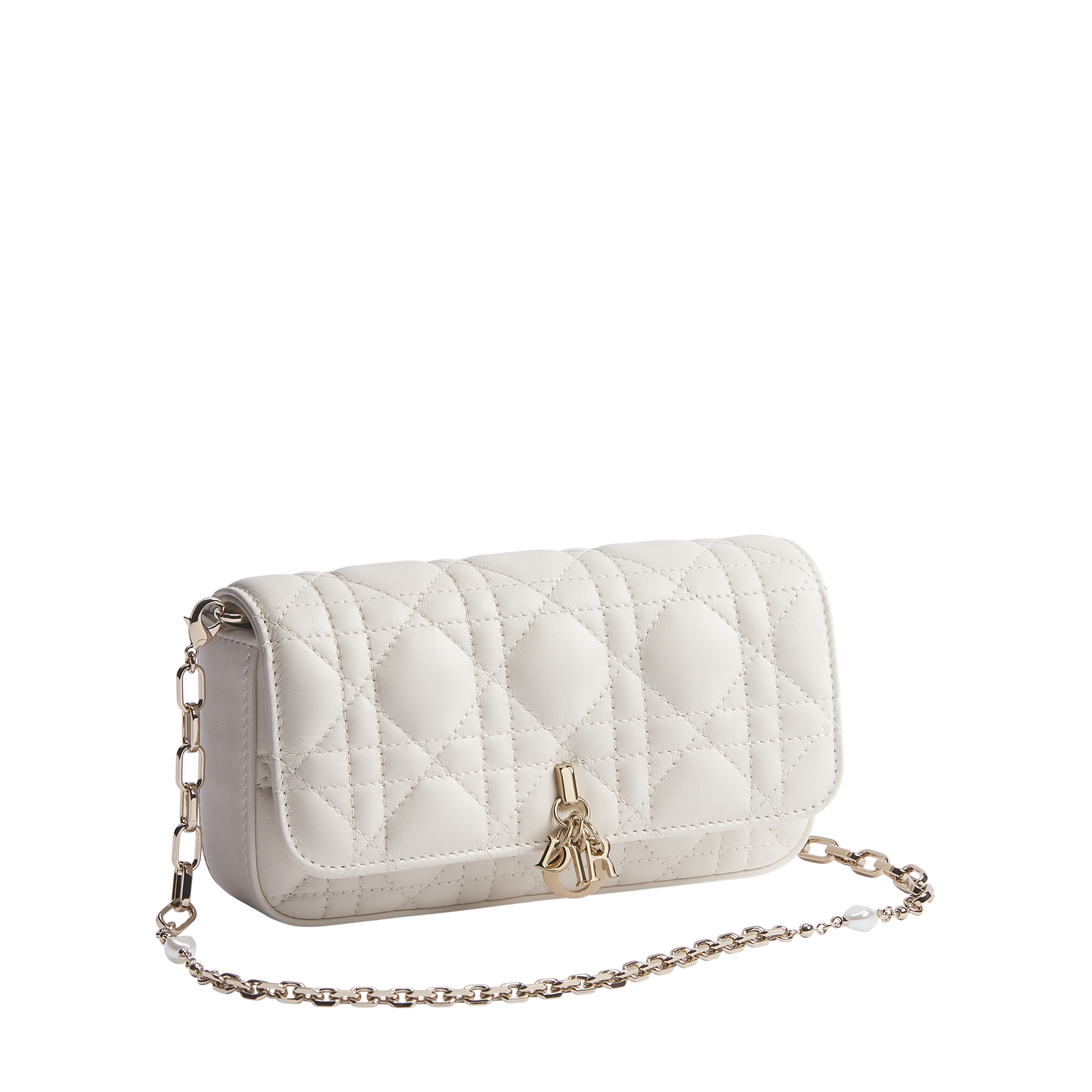 My Dior - Dior Talk 휴대폰 파우치 라떼 까나쥬 양가죽 E03