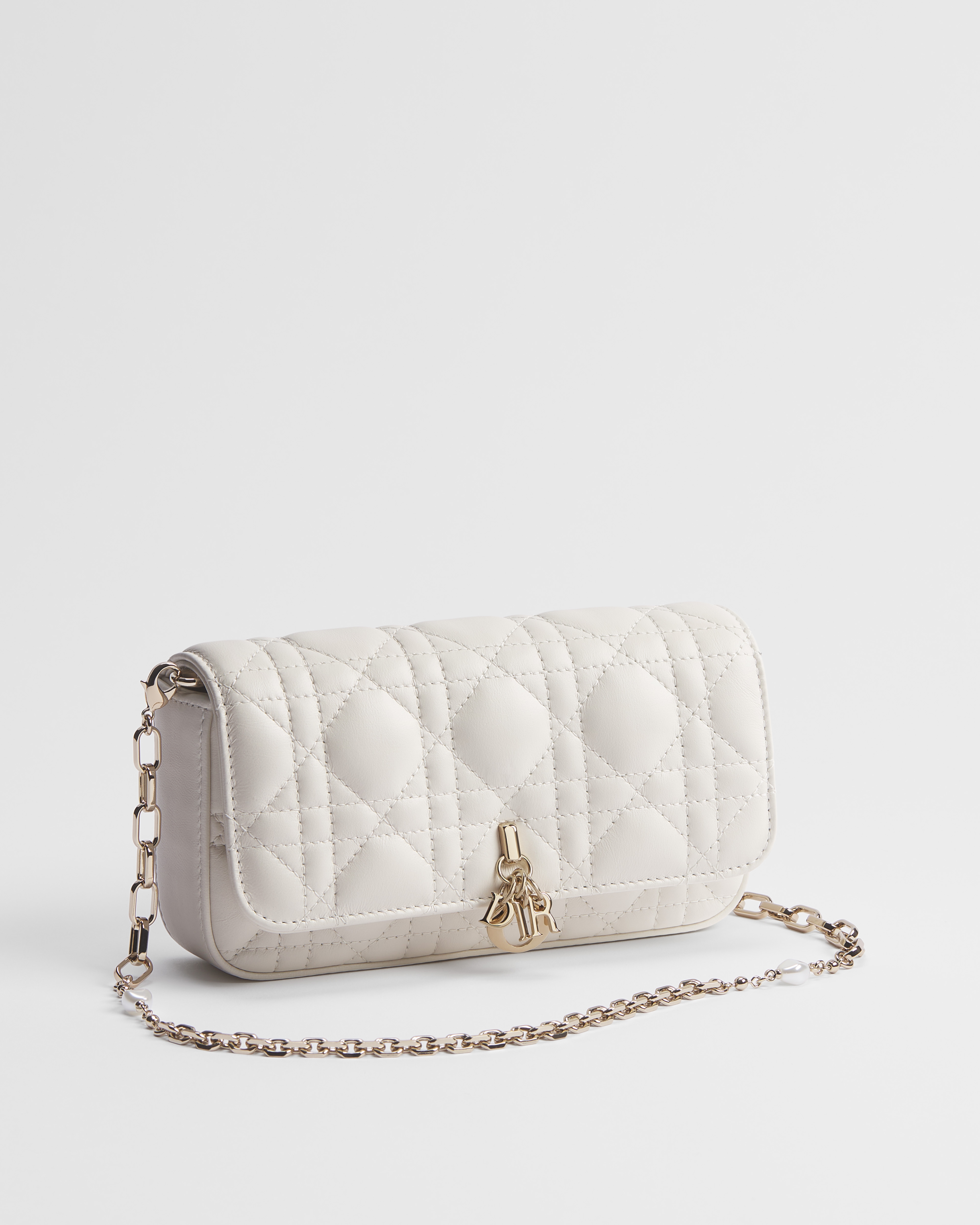 My Dior - Dior Talk Phone Pouch Latte Cannage Lambskin E03