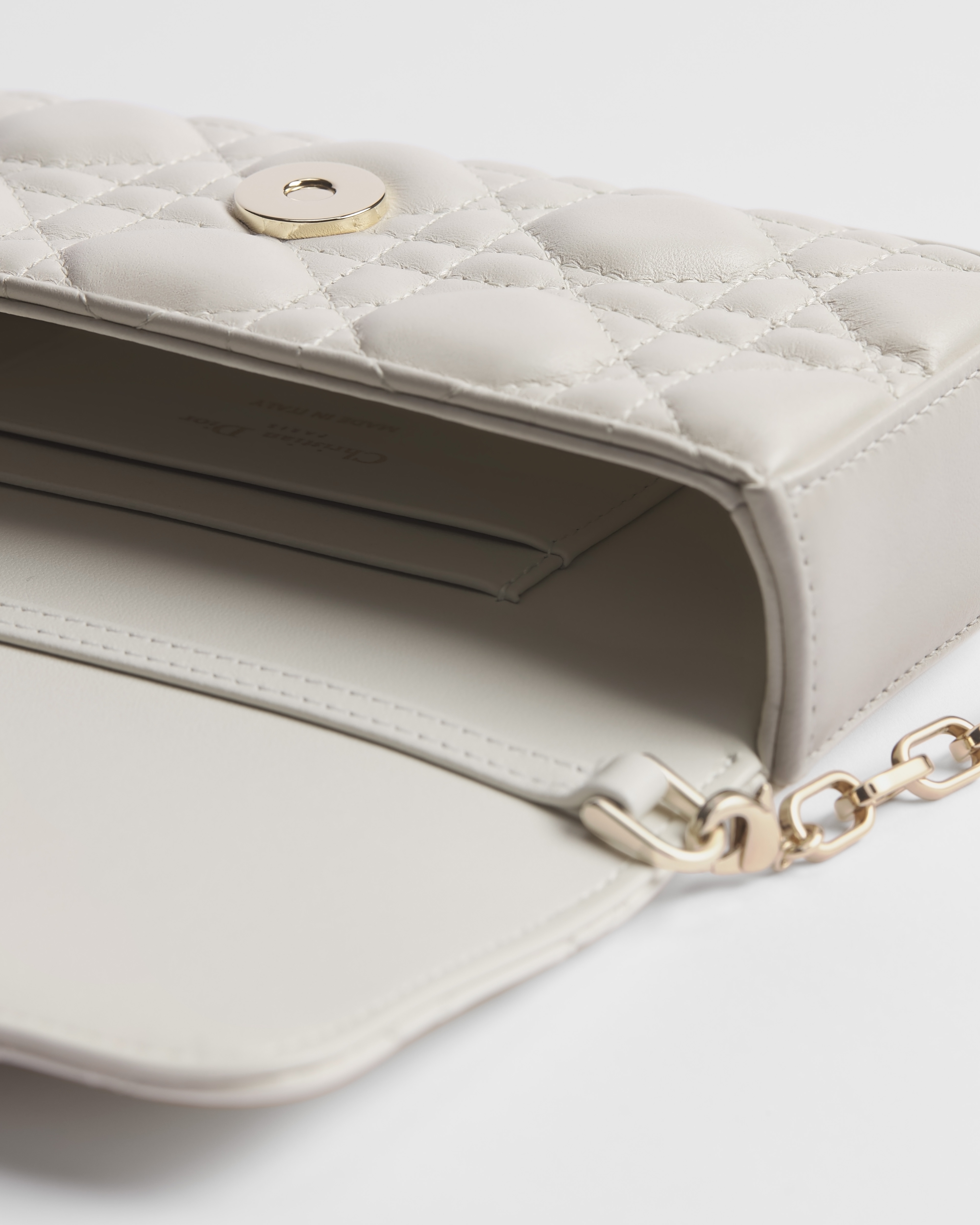 My Dior - Dior Talk Phone Pouch Latte Cannage Lambskin E06