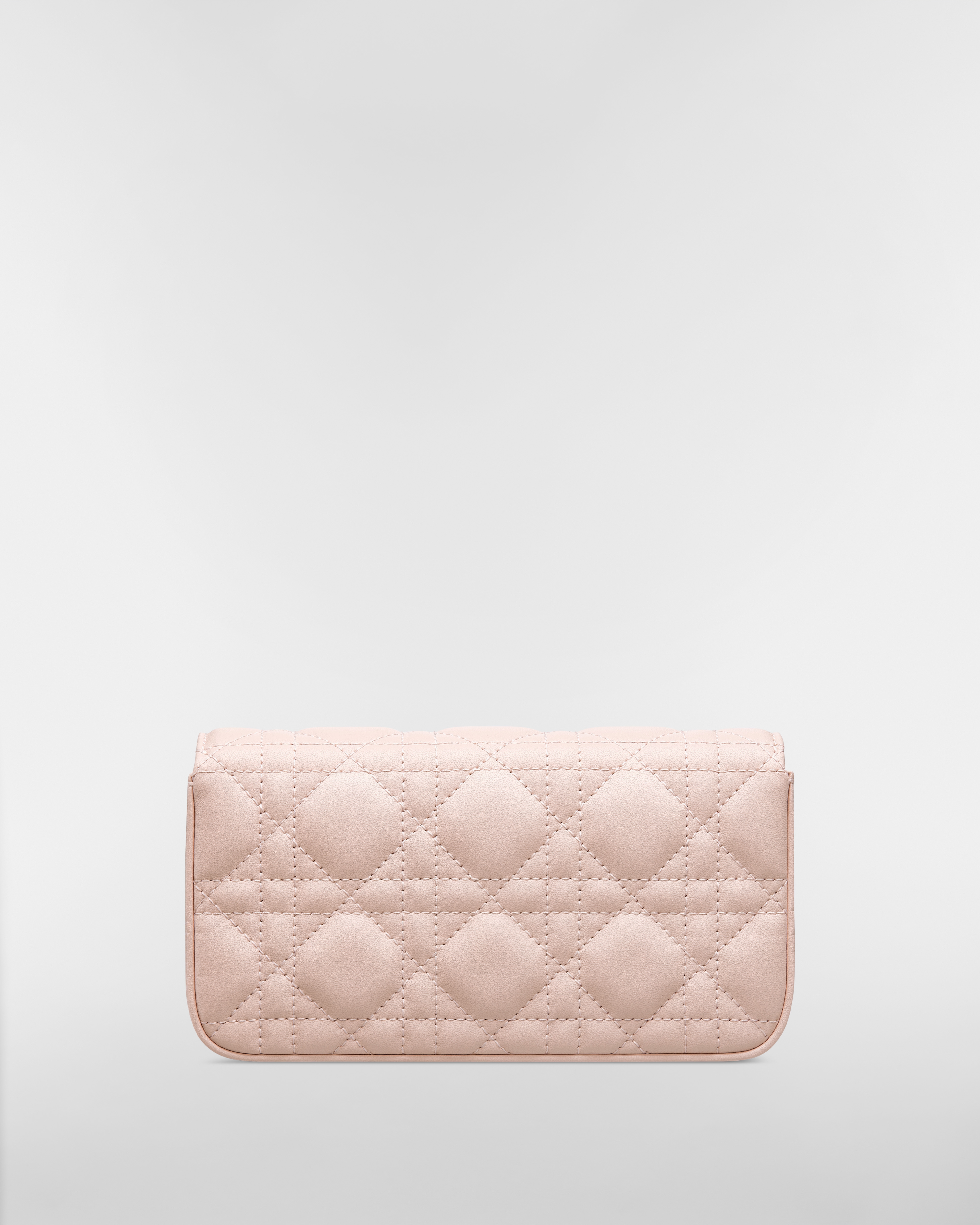 Pochette pour téléphone Dior Talk My Dior Cuir d'agneau Cannage rose poudre E08