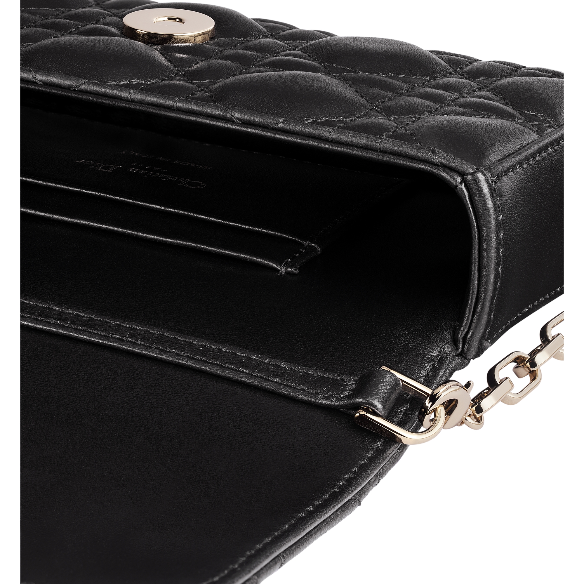 My Dior - Dior Talk Phone Pouch Black Cannage Lambskin E06