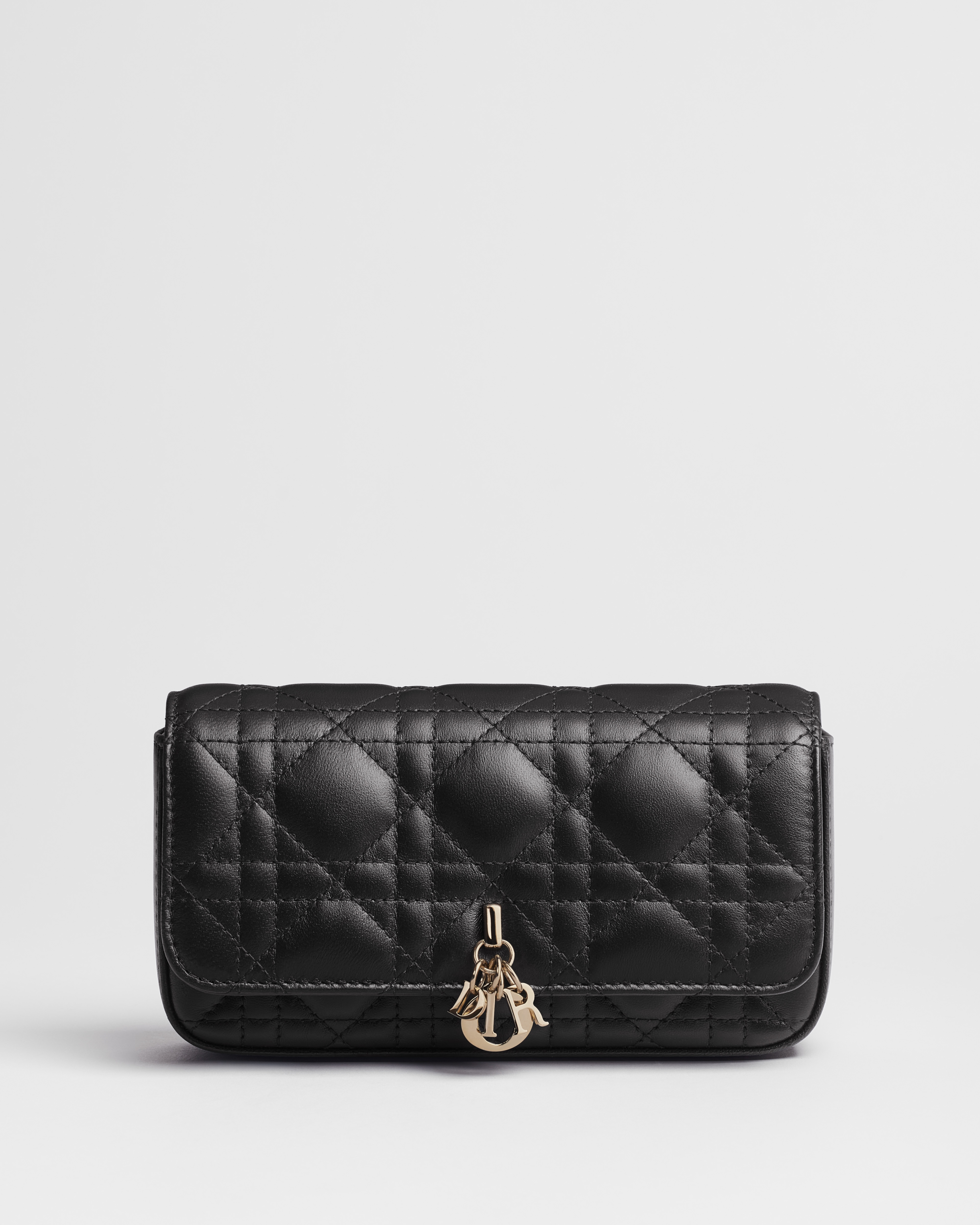 My Dior - Dior Talk 手機包 黑色 Cannage 籐格紋羊皮 E01