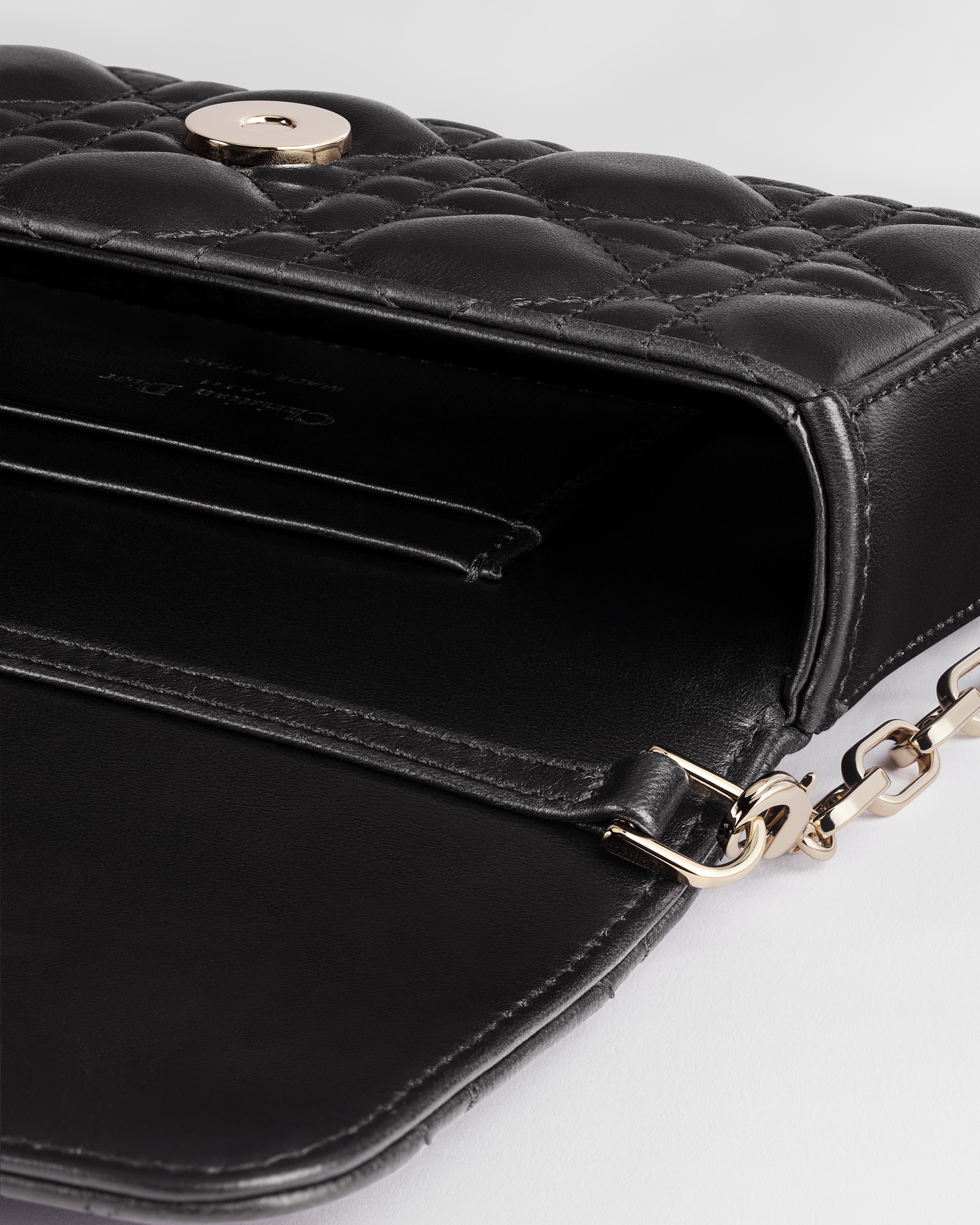 My Dior - Dior Talk 手機包 黑色 Cannage 籐格紋羊皮 E06