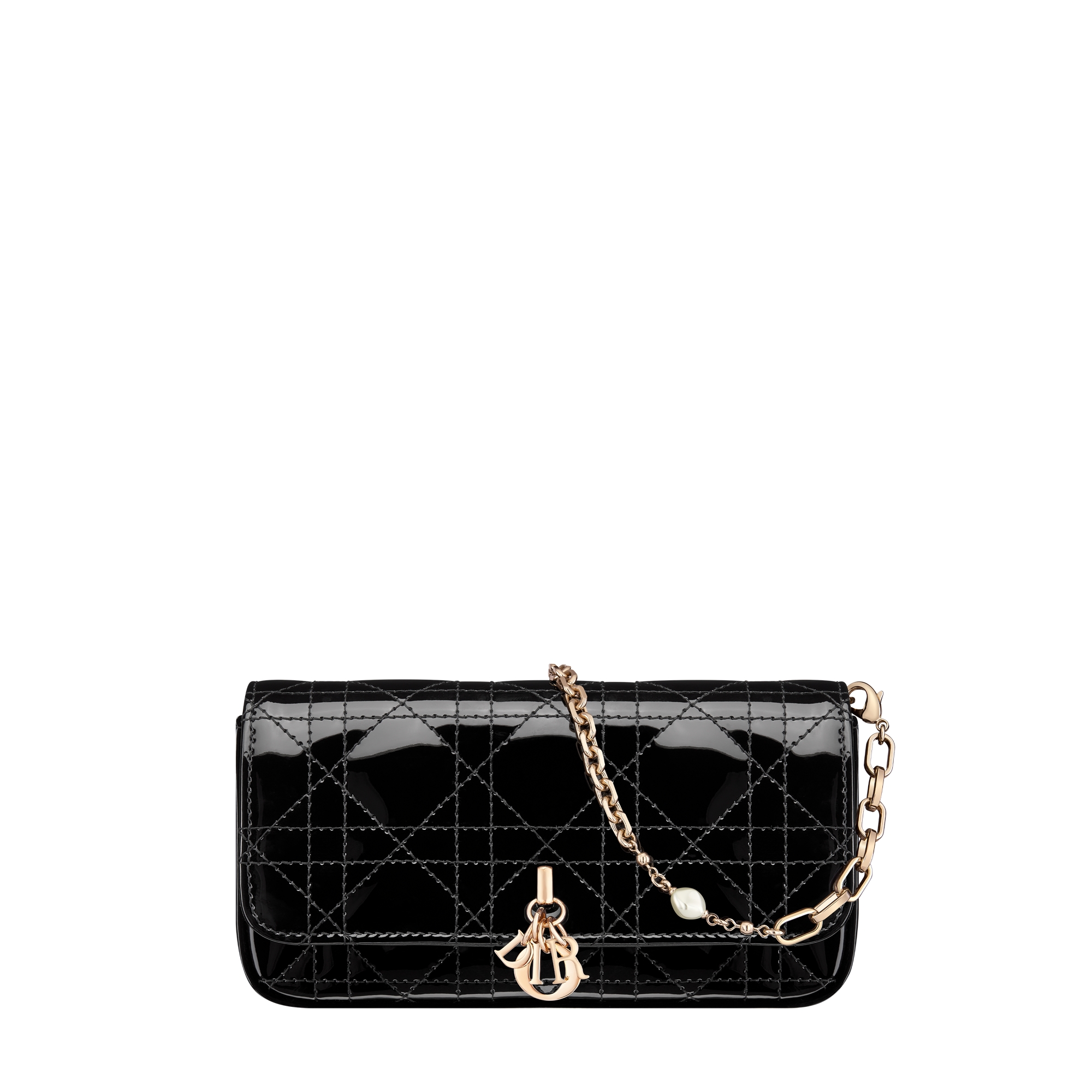  Black Patent Cannage Calfskin