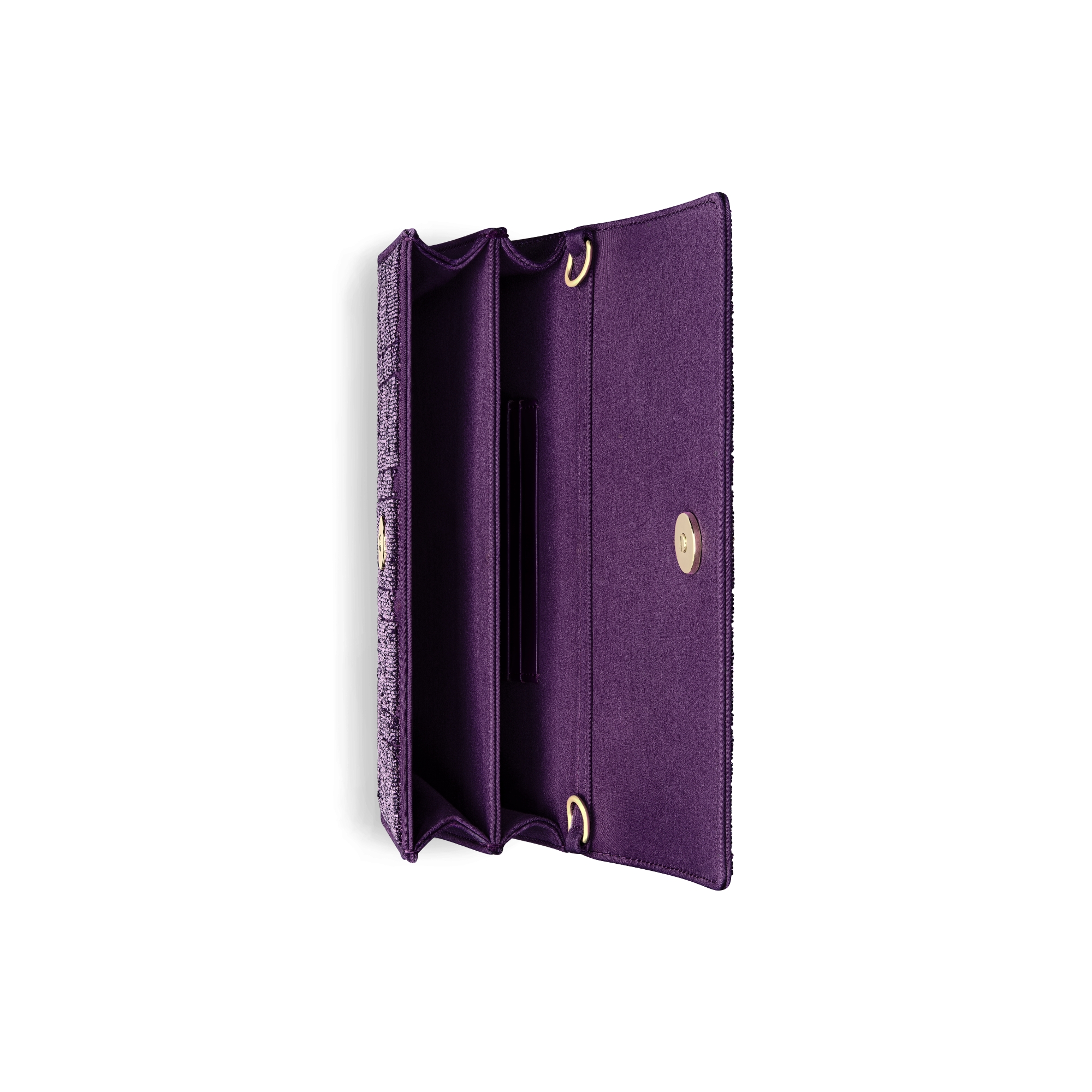 Dior Or My Dior Mini Bag Royal Purple Microbead-Embroidered Cotton with Cannage Motif E06