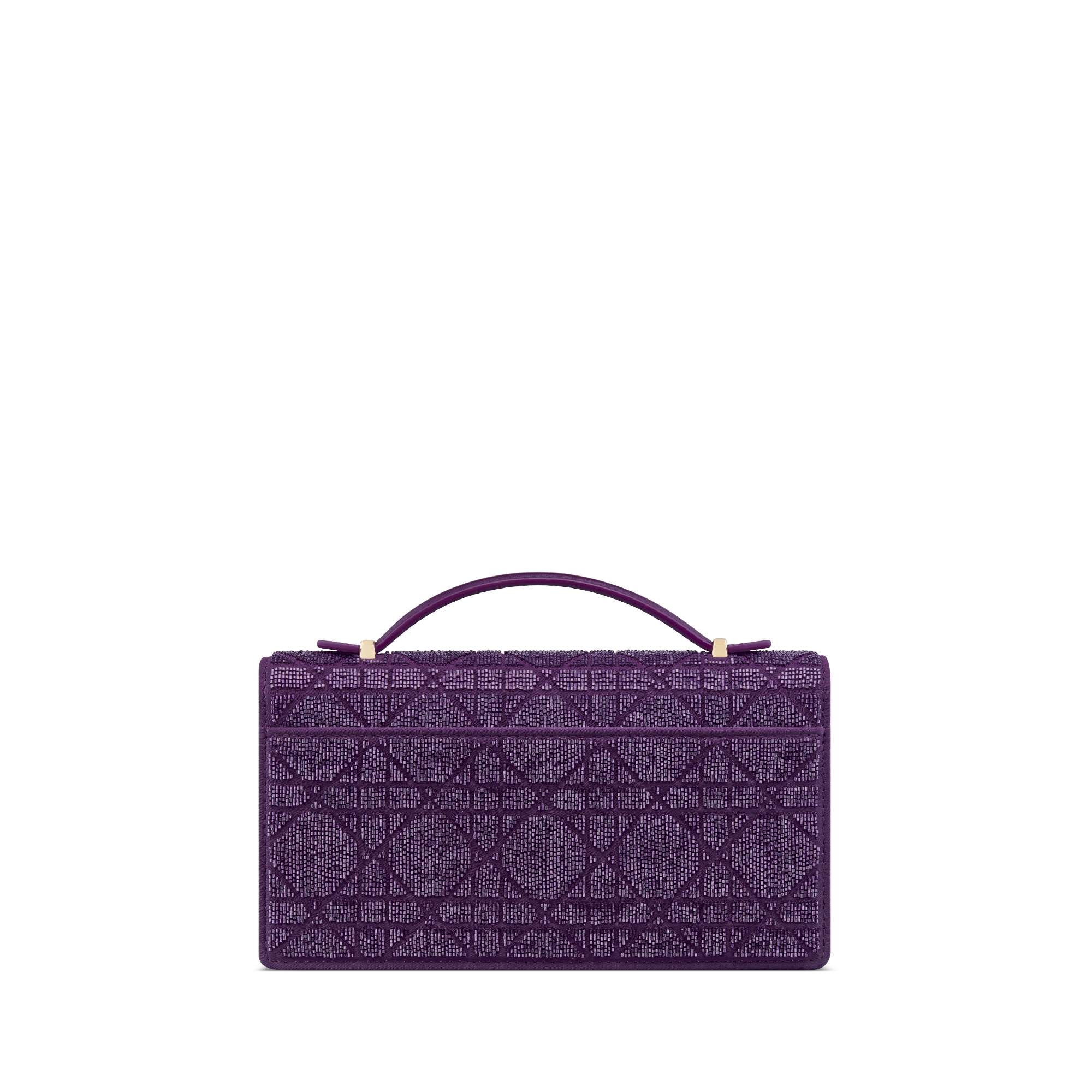 Miniborsa My Dior – Dior Or Cotone con ricamo Cannage in microperle porpora E08