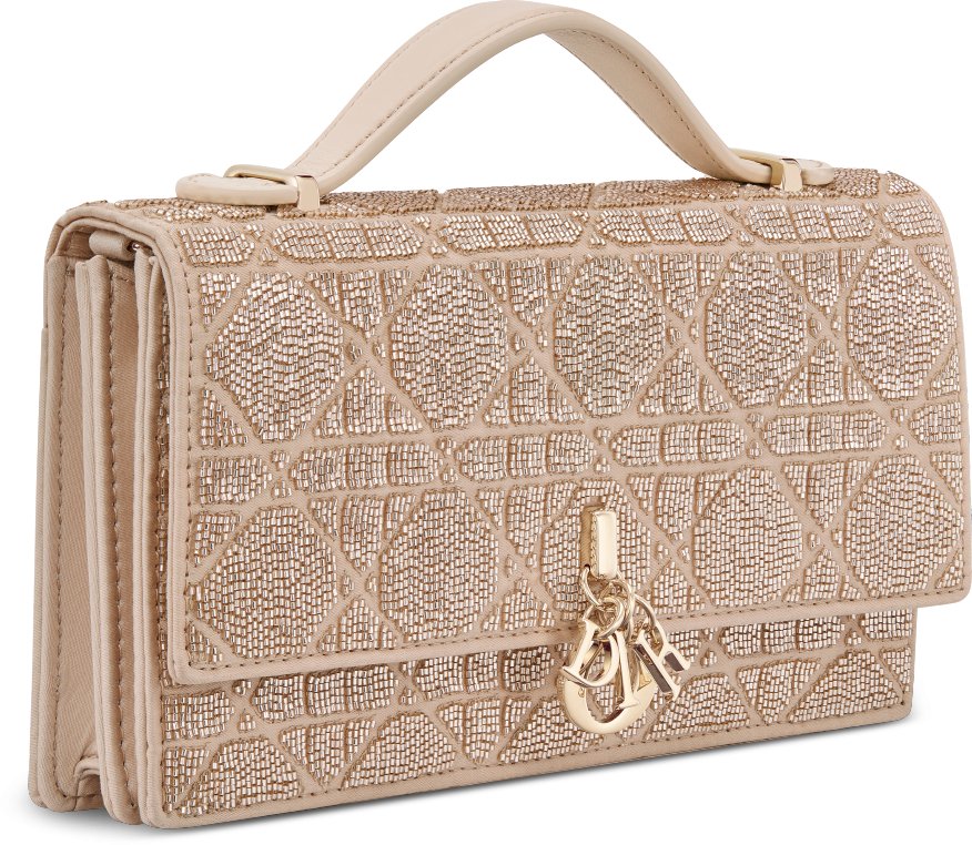 Dior Or My Dior Mini Bag Three quarter closed view