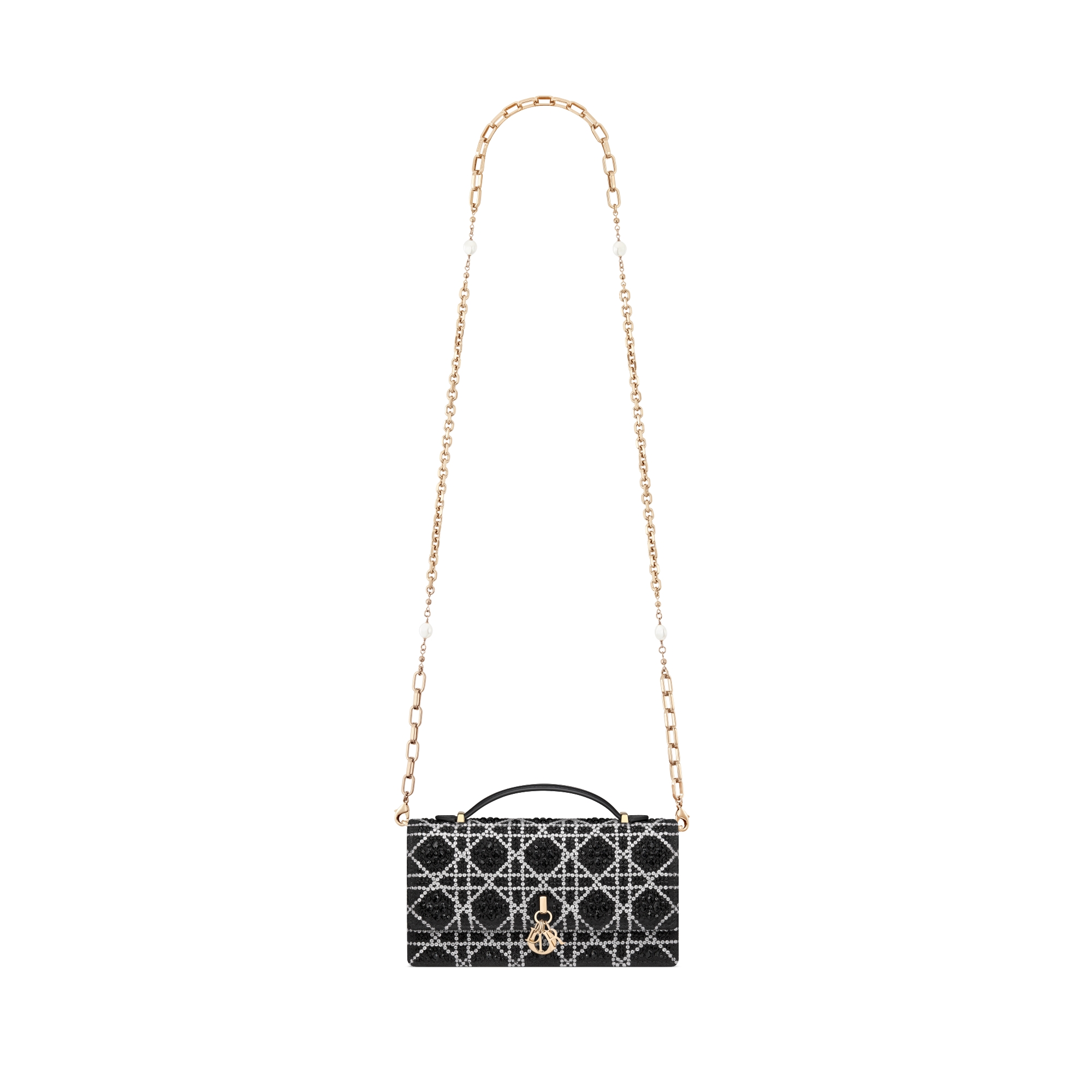 Sac à Main Perles Noires Karen Millen Avec Applique Lys - Beau Et Insolite, Neuf Sans étiquette
