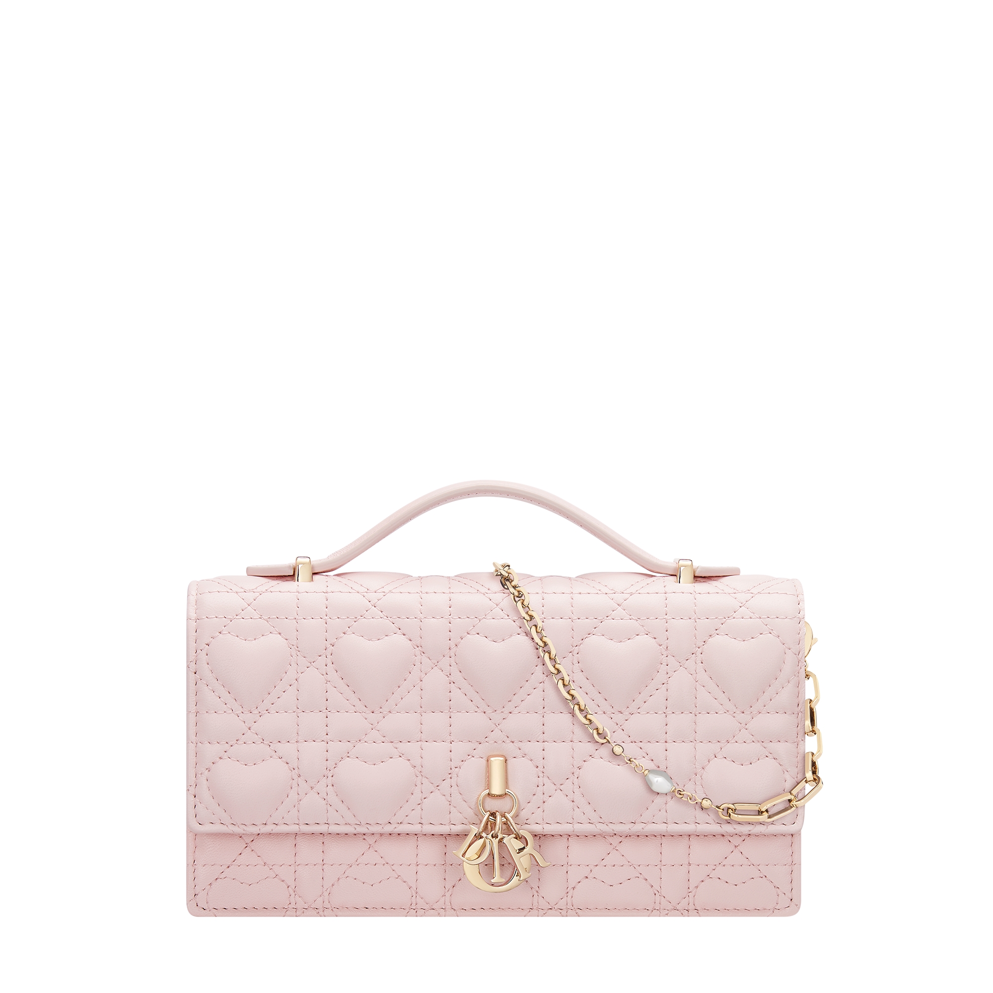  Macaron Pink Cannage Lambskin with Heart Motif