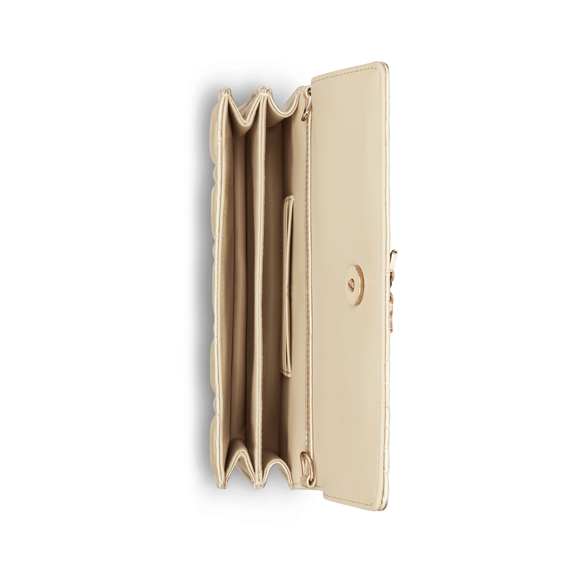 Dior Or My Dior 迷你包 霓彩金屬金色 Cannage 籐格紋羊皮 E06