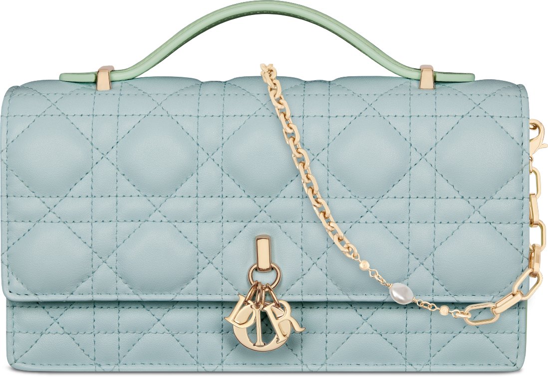 My Dior Mini Bag Two Tone Rose Quartz and Pastel Yellow Cannage Lambskin DIOR