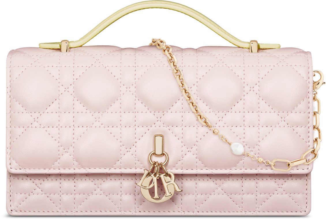 My Dior Mini Bag Two Tone Celestial Blue and Pastel Mint Cannage Lambskin DIOR