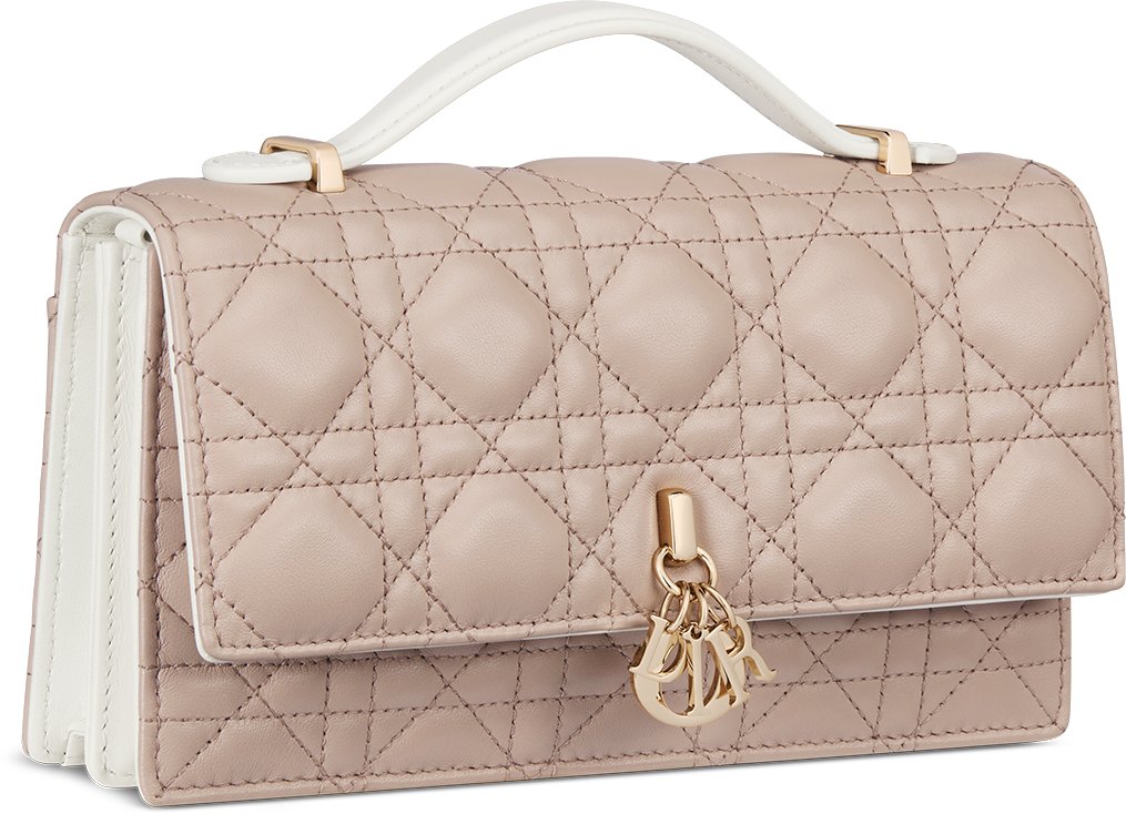 DIOR My Dior Mini Bag Two Tone Trench Beige And Latte Cannage Lambskin Women