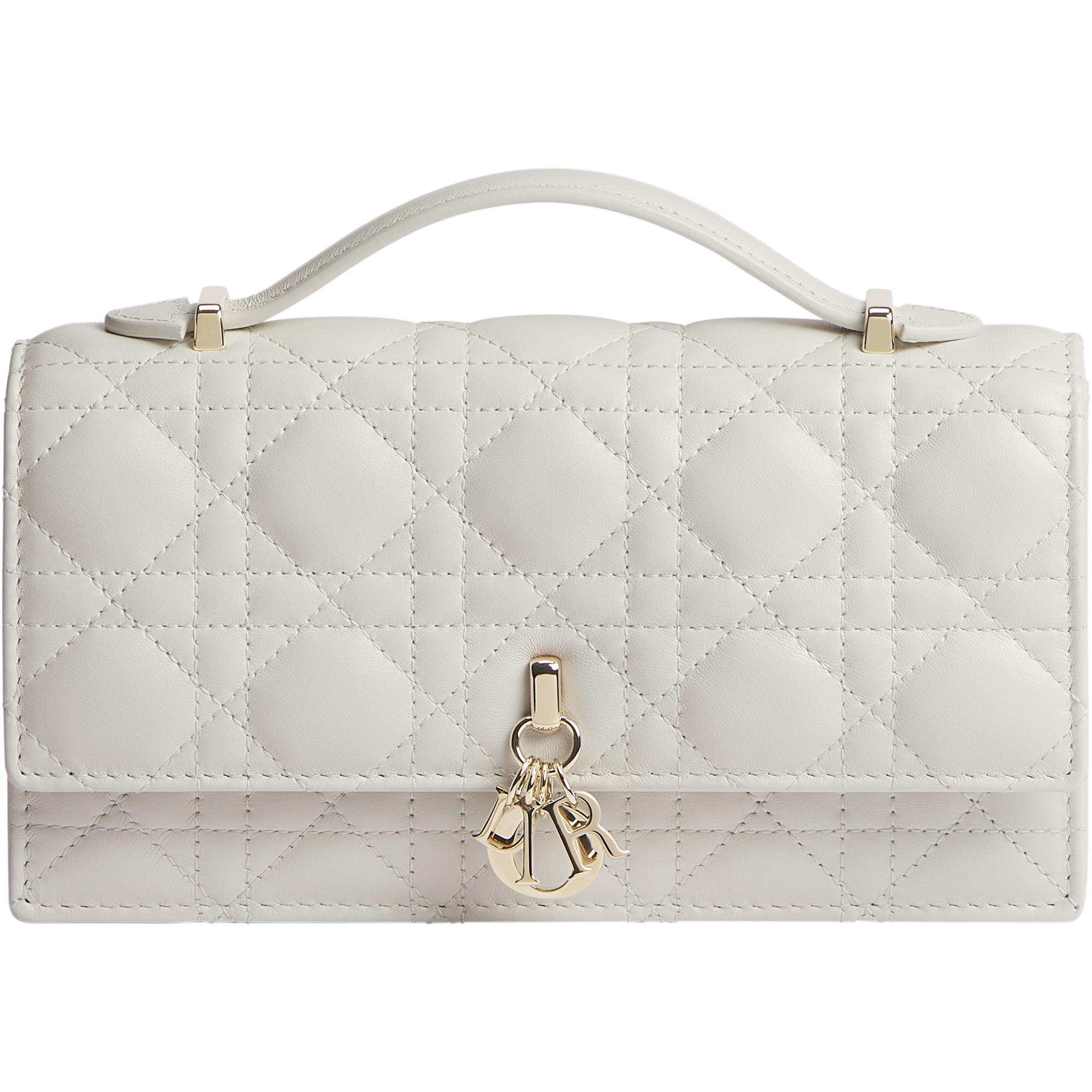  奶白色 Cannage 籐格紋羊皮