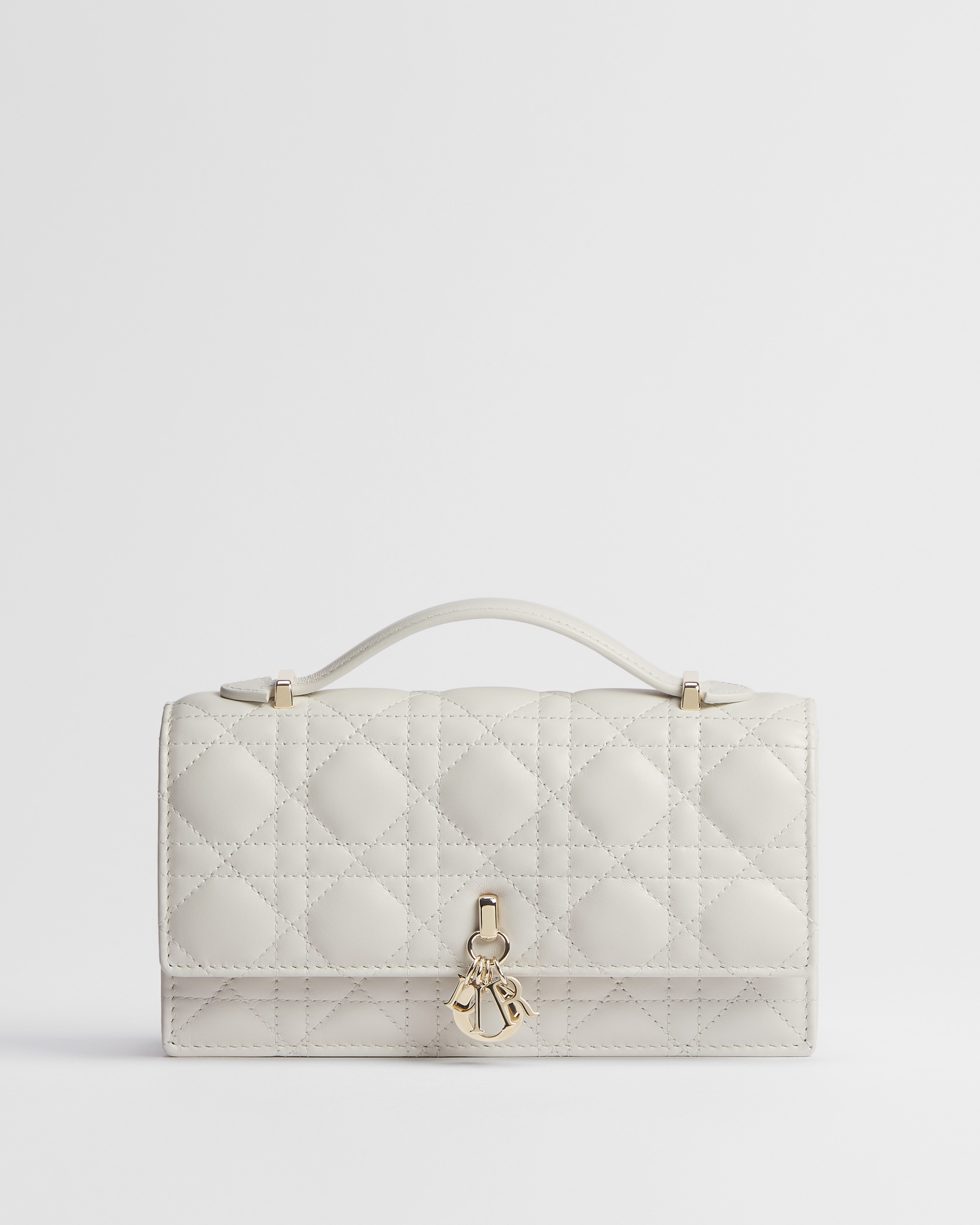 My Dior 迷你包 奶白色 Cannage 籐格紋羊皮 E01