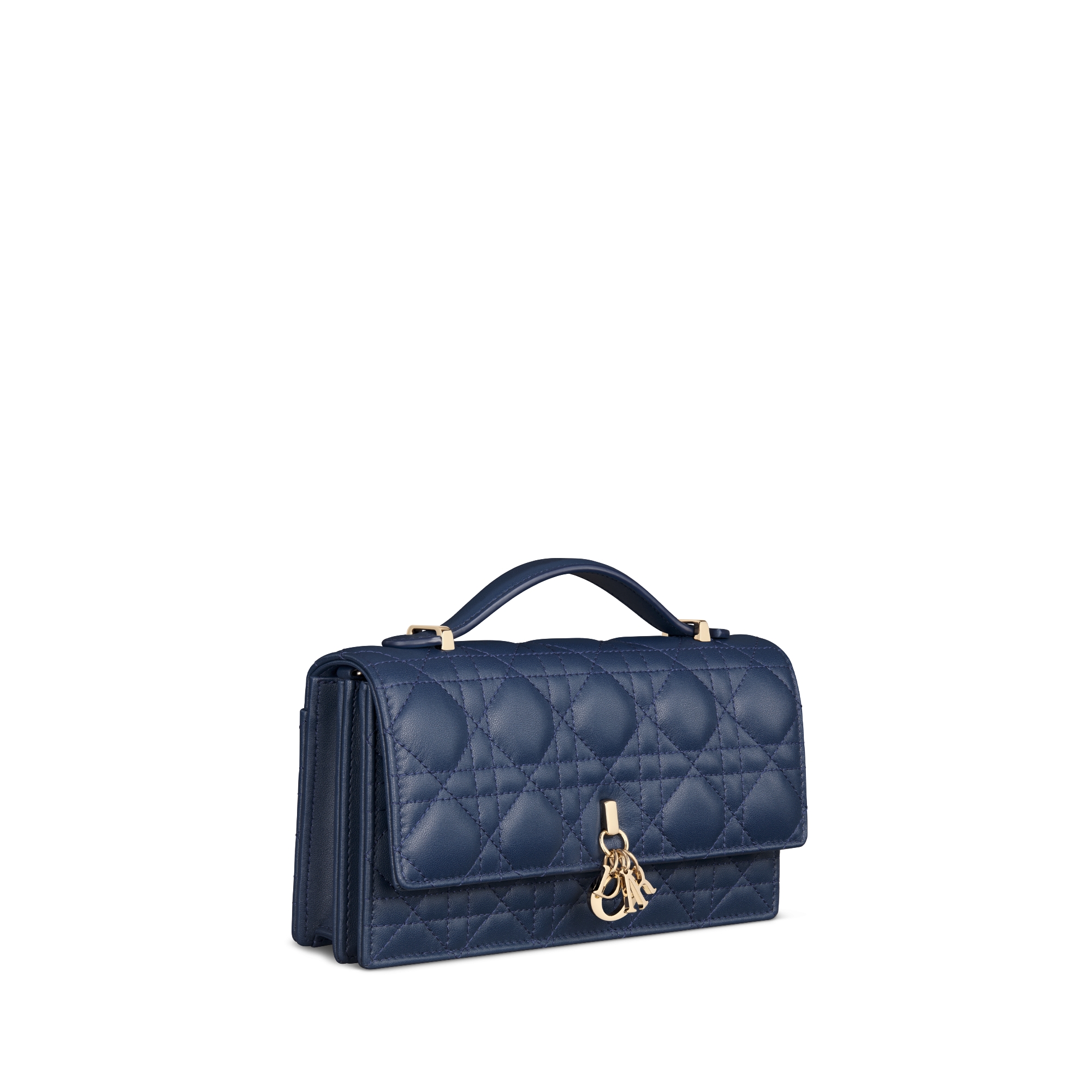 Mini sac My Dior Cuir d'agneau Cannage bleu océan E03