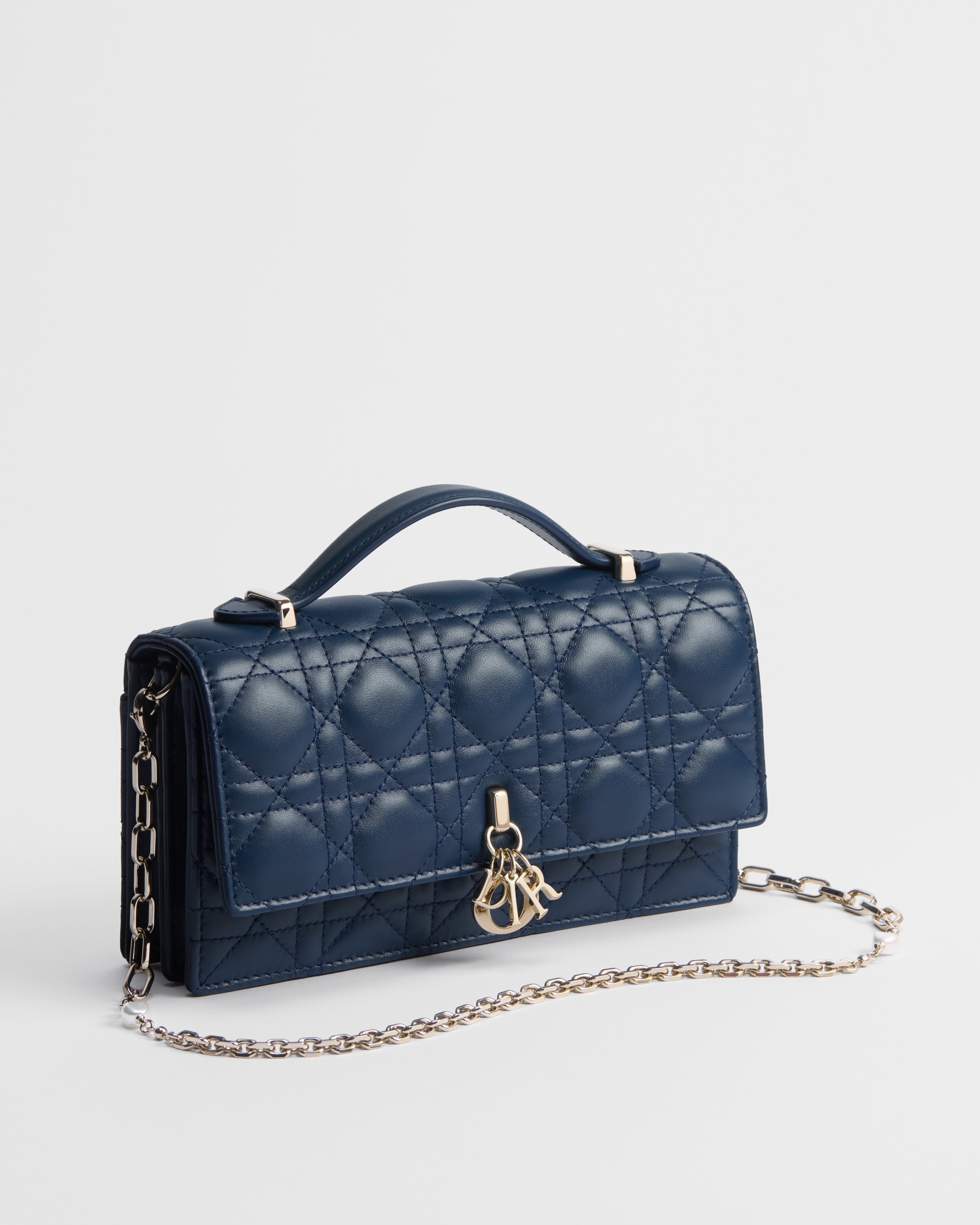 Miniborsa My Dior Pelle di agnello Cannage blu oceano profondo E03