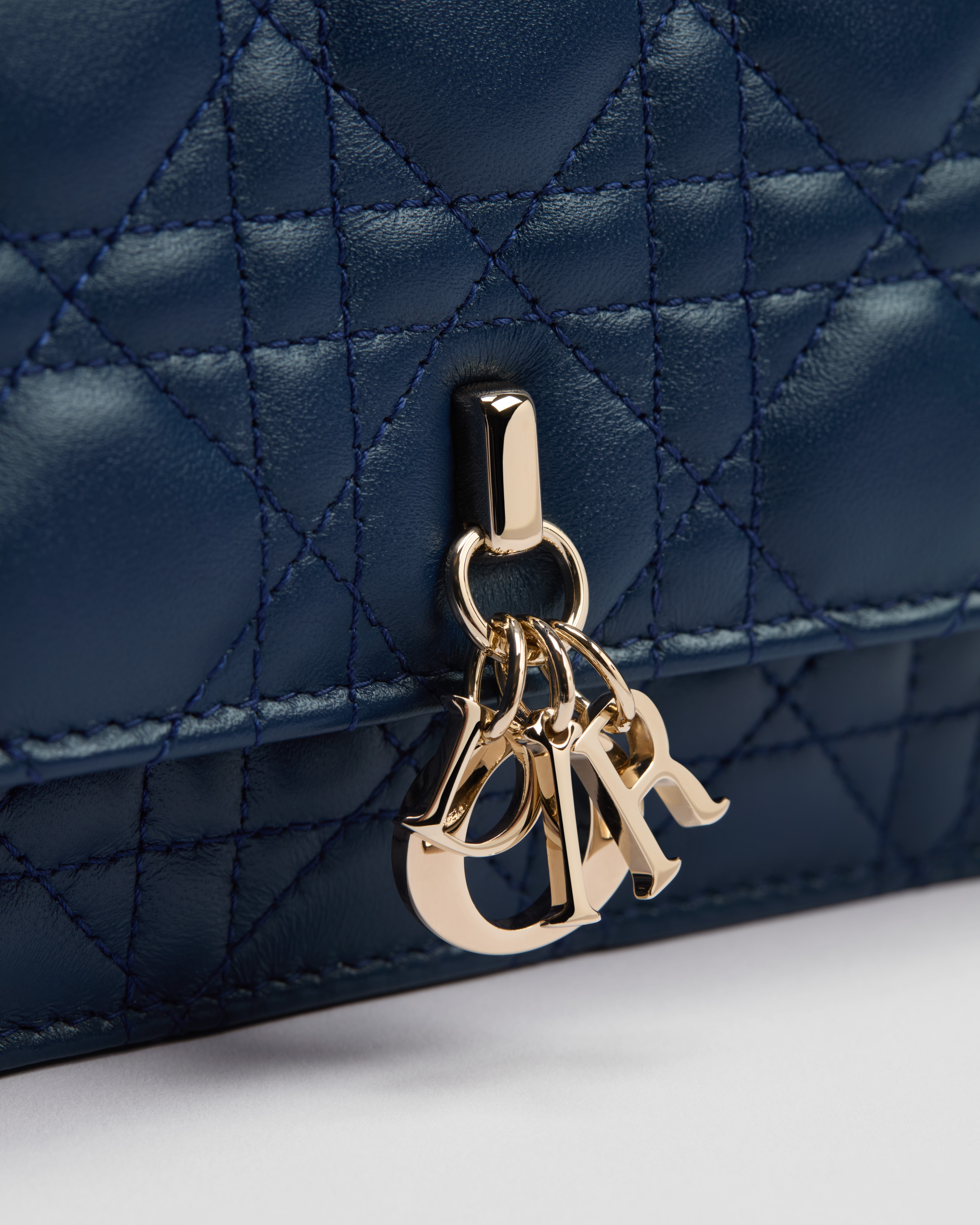 Miniborsa My Dior Pelle di agnello Cannage blu oceano profondo E10