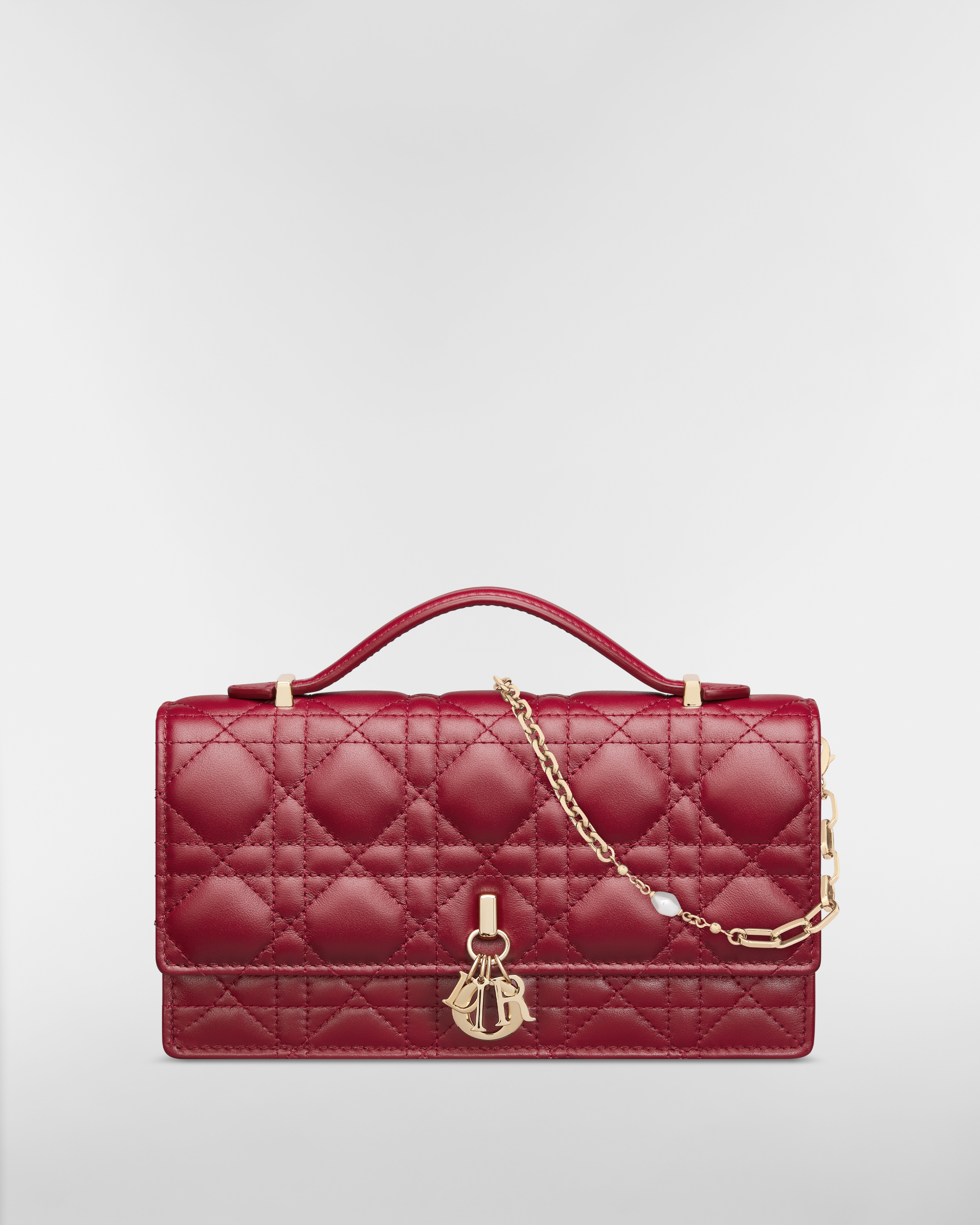 My Dior Minitasche Cannage Lammleder in Kirschrot E01