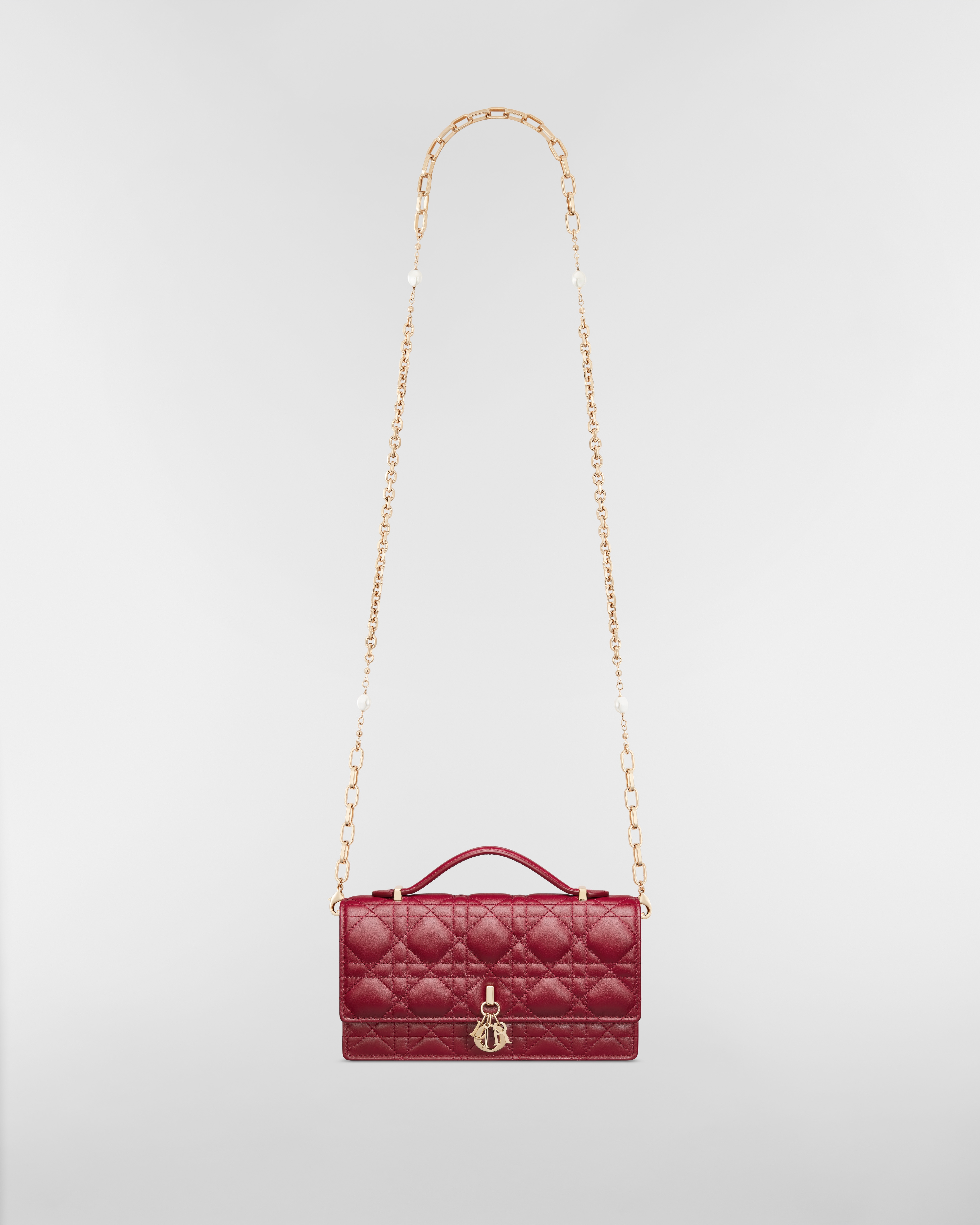 My Dior Minitasche Cannage Lammleder in Kirschrot E07