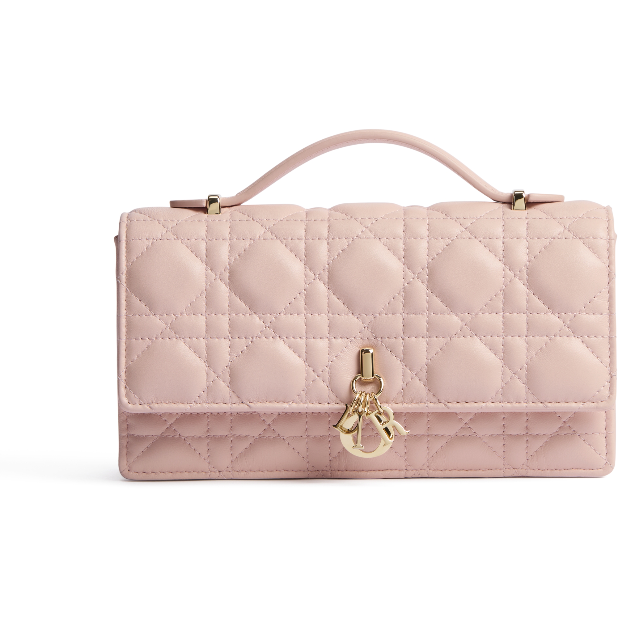  淡粉色 Cannage 籐格紋羊皮