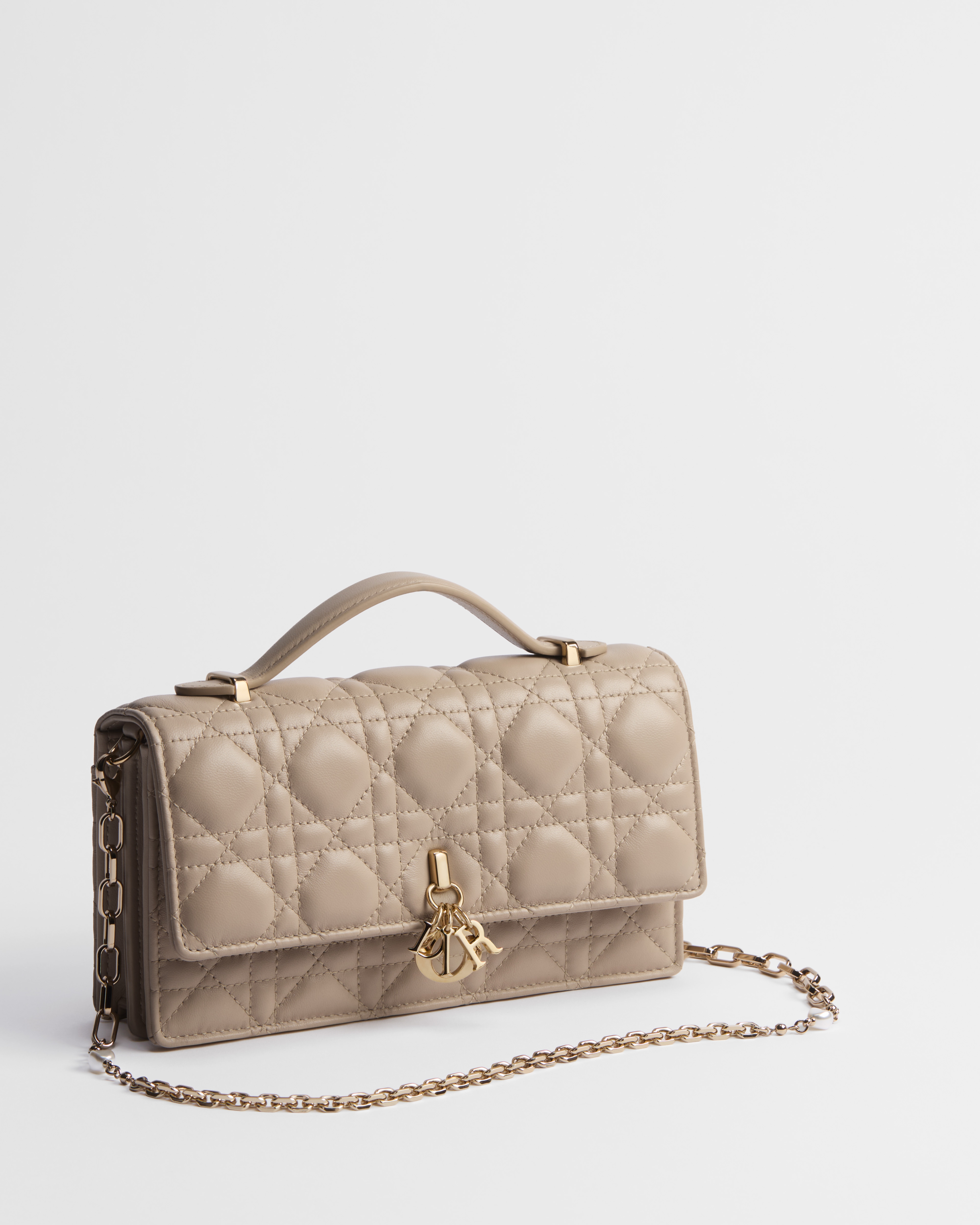 My Dior Minitasche Cannage Lammleder in Puderbeige E03