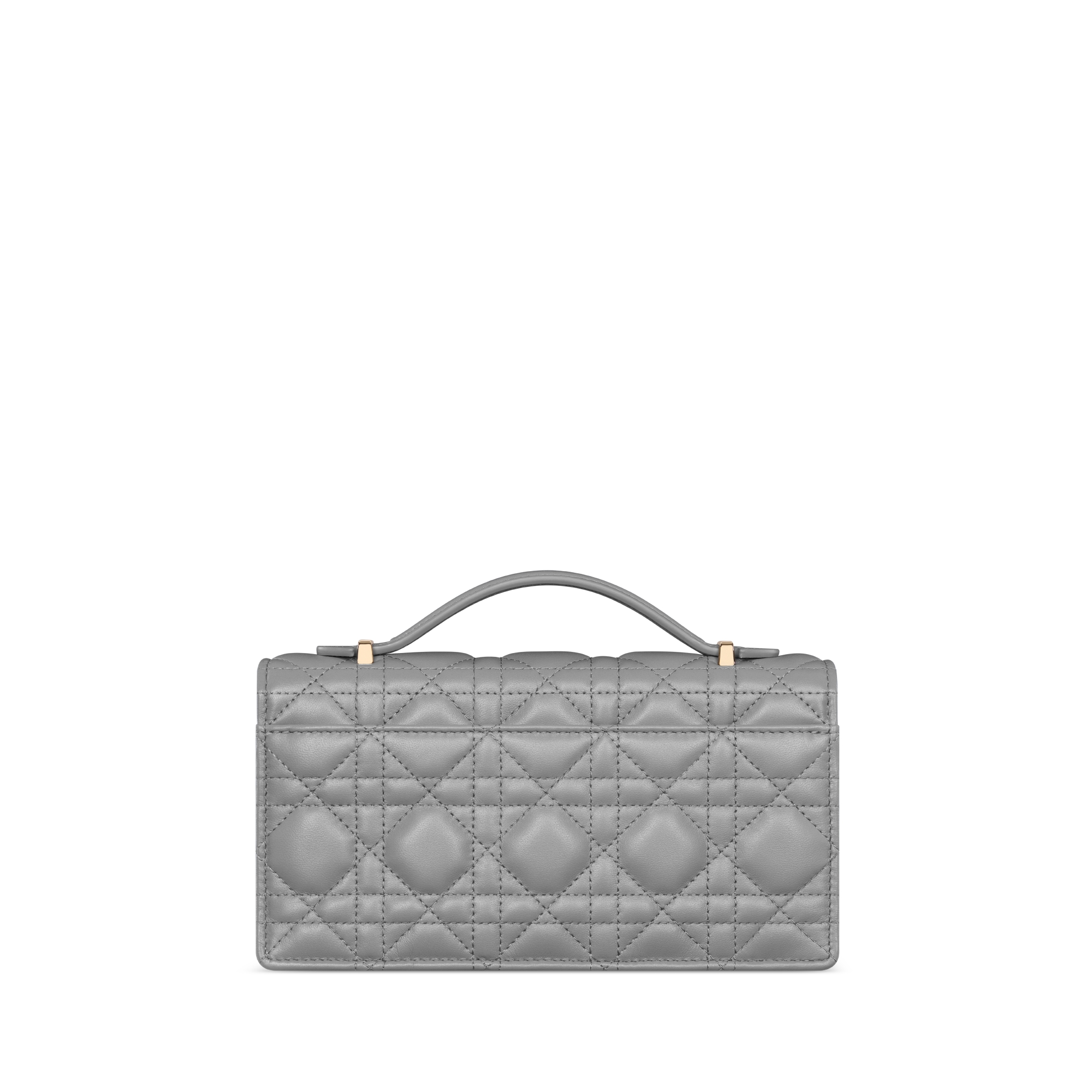 My Dior-minitas Antracietgrijs lamsleer met het Cannage-motief E08