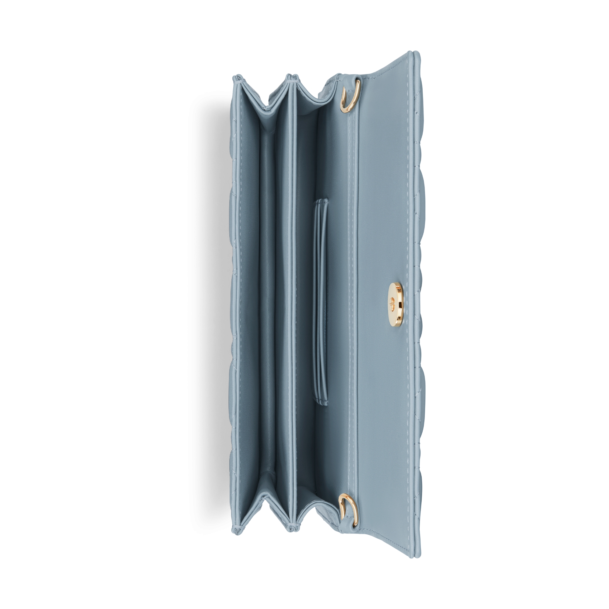 My Dior-minitas Wolkenblauw lamsleer met Cannage-motief E06