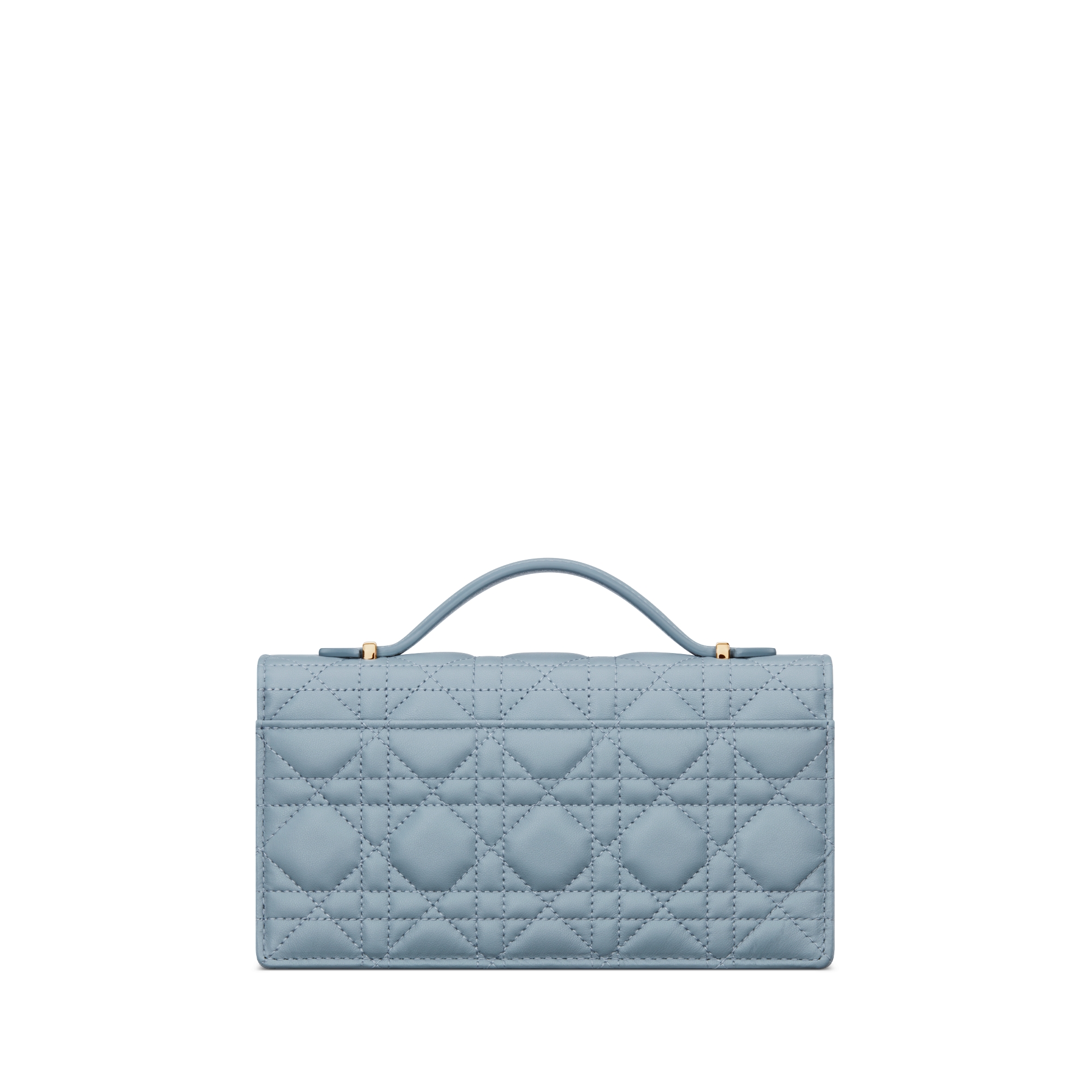 My Dior-minitas Wolkenblauw lamsleer met Cannage-motief E08