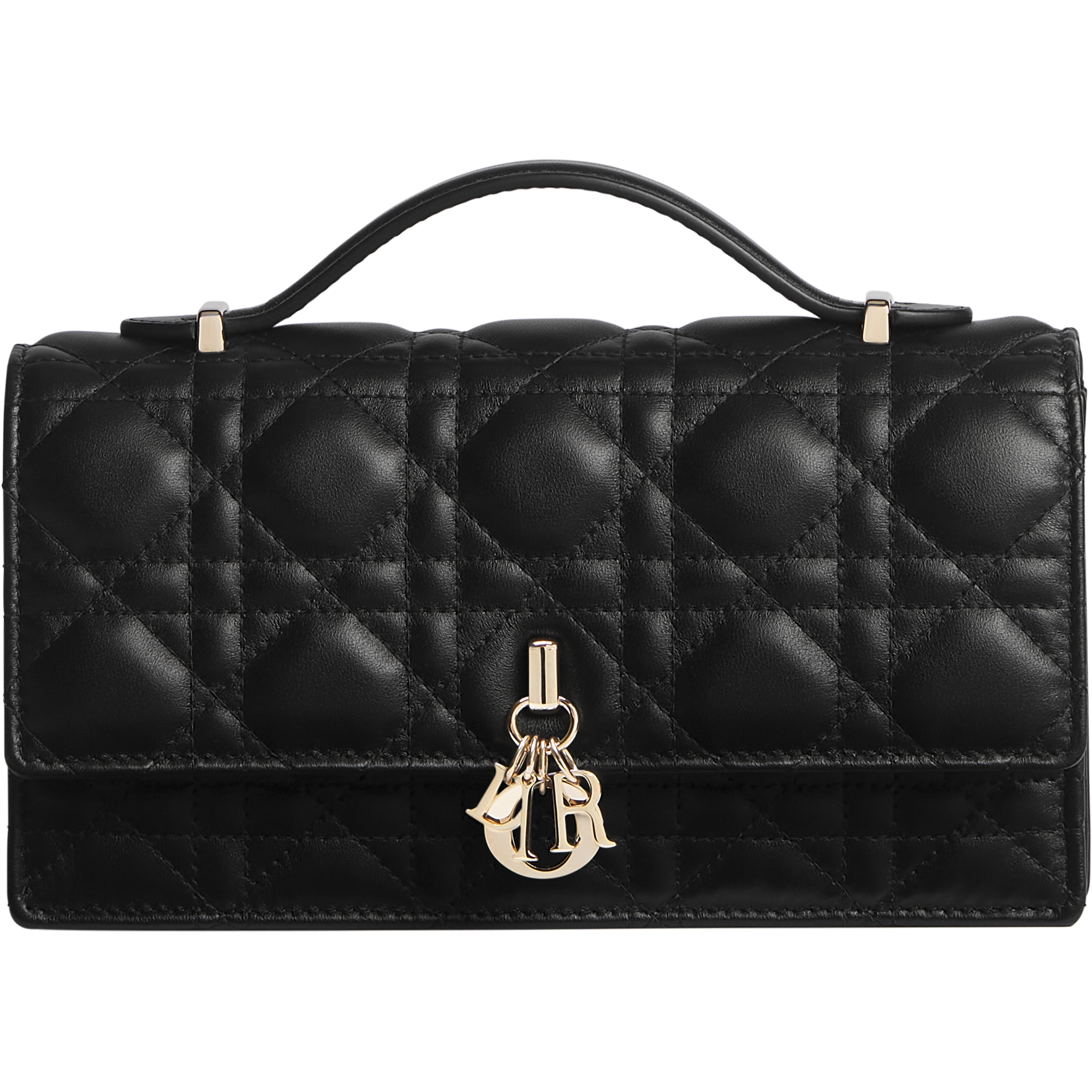  黑色 Cannage 籐格紋羊皮