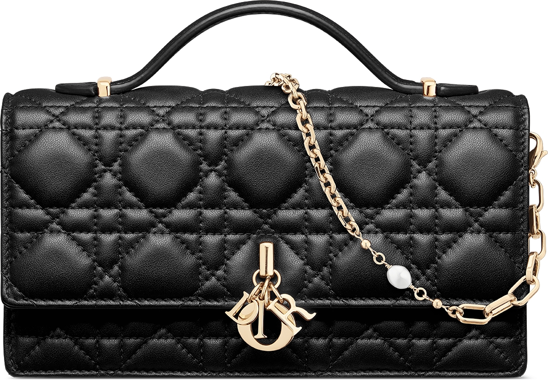 DIOR My Dior Mini Bag Black Cannage Lambskin Women