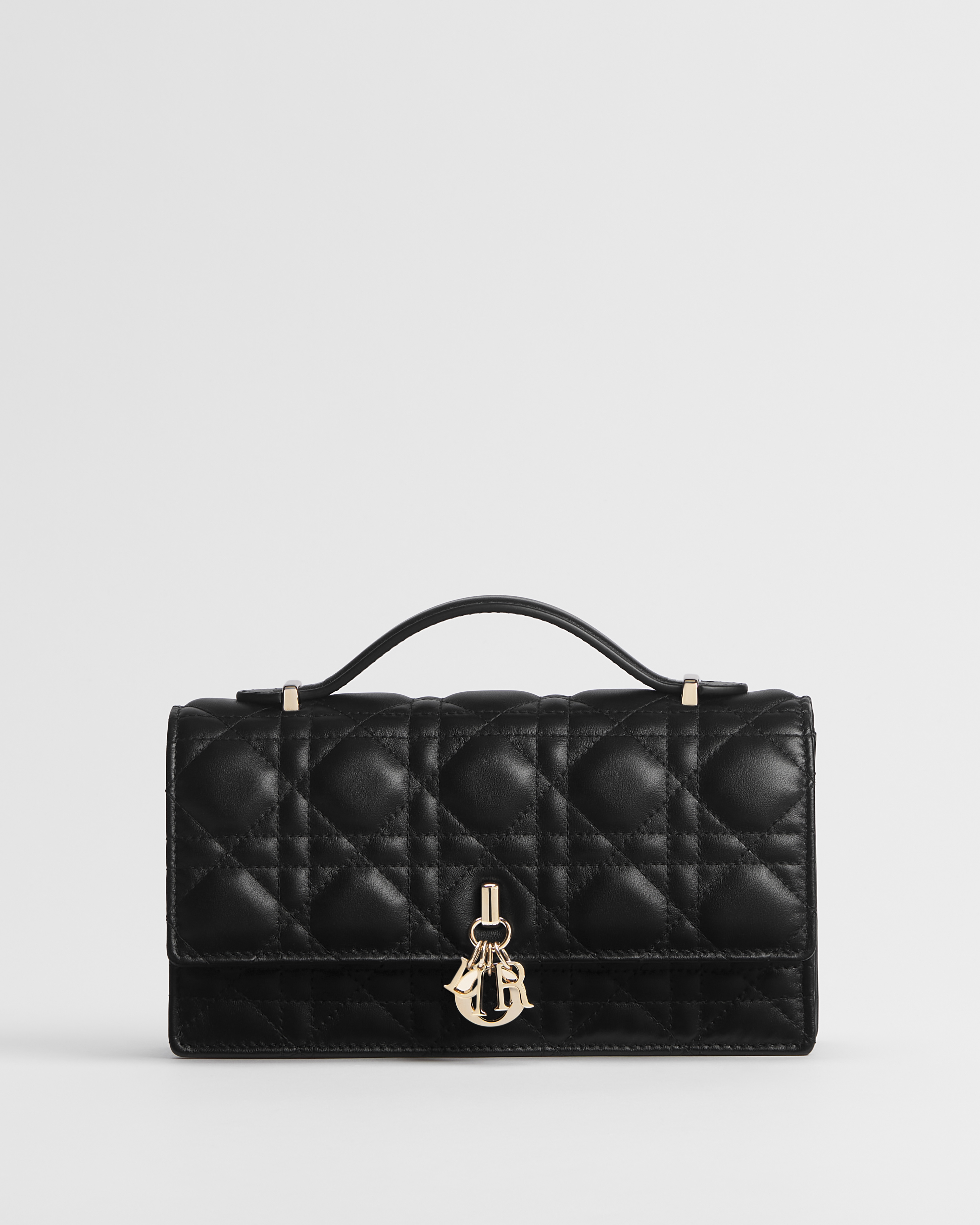 My Dior 迷你包 黑色 Cannage 籐格紋羊皮 E01