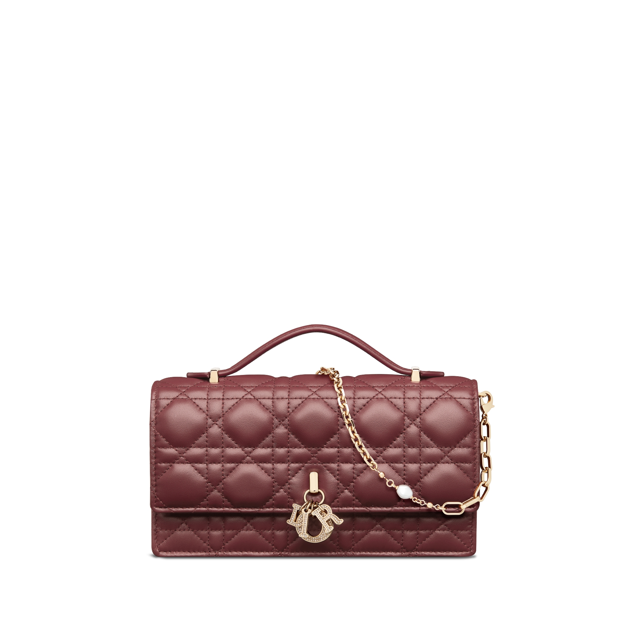 My Dior Mini Bag Dahlia Red Cannage Lambskin E01