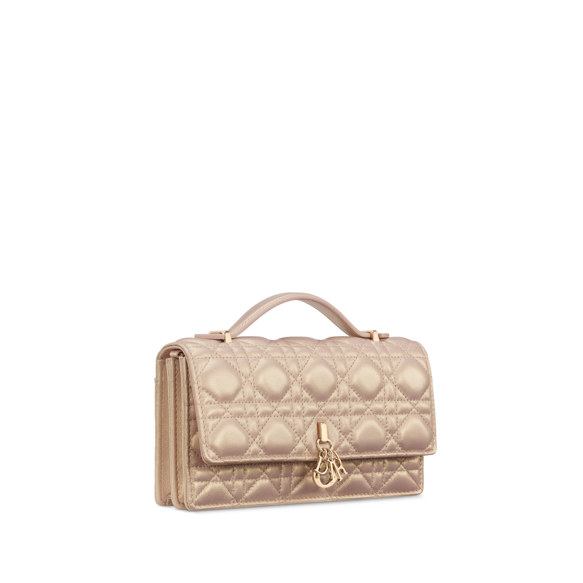 Mini sac My Dior Cuir d'agneau Cannage rose perlé E03