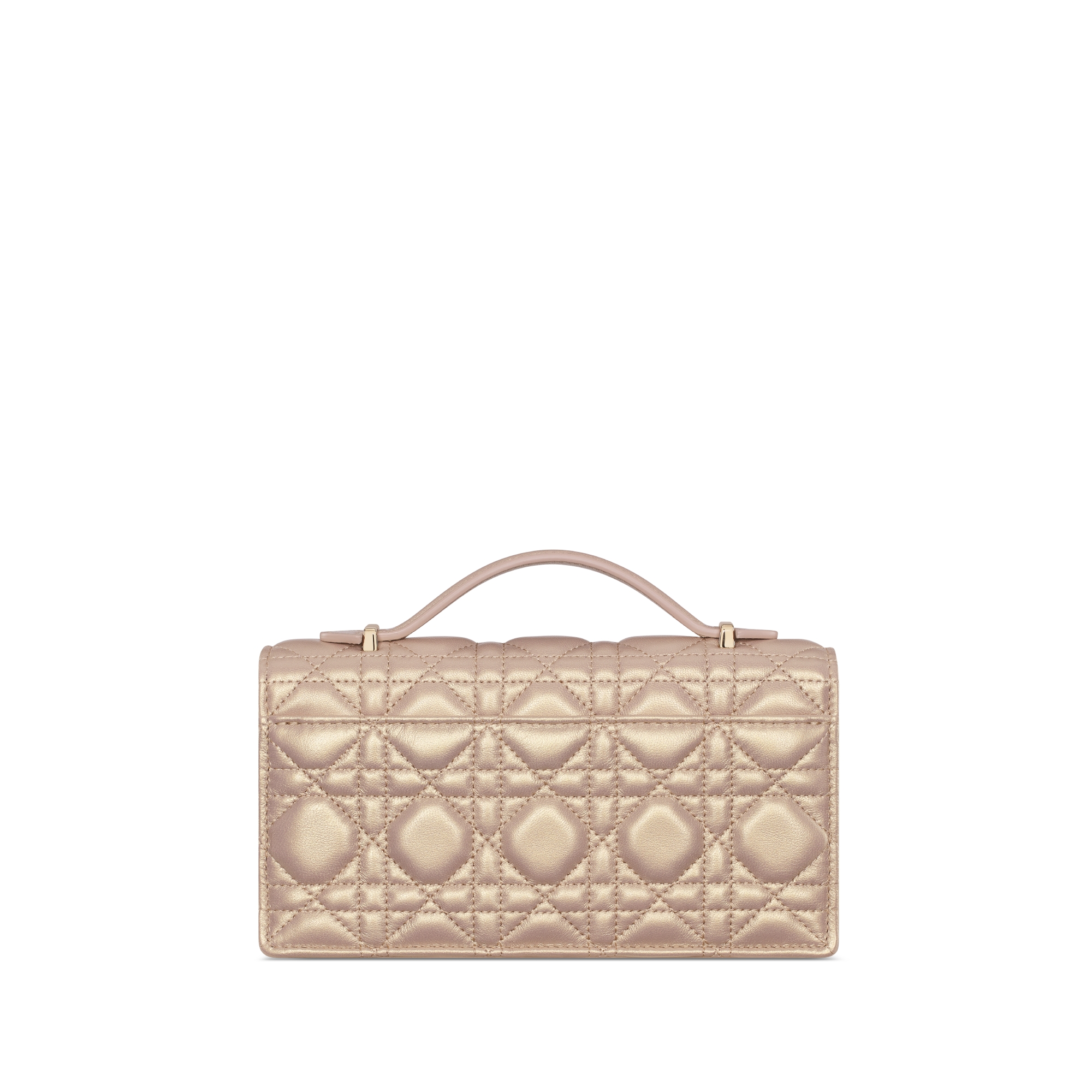 Mini sac My Dior Cuir d'agneau Cannage rose perlé E08