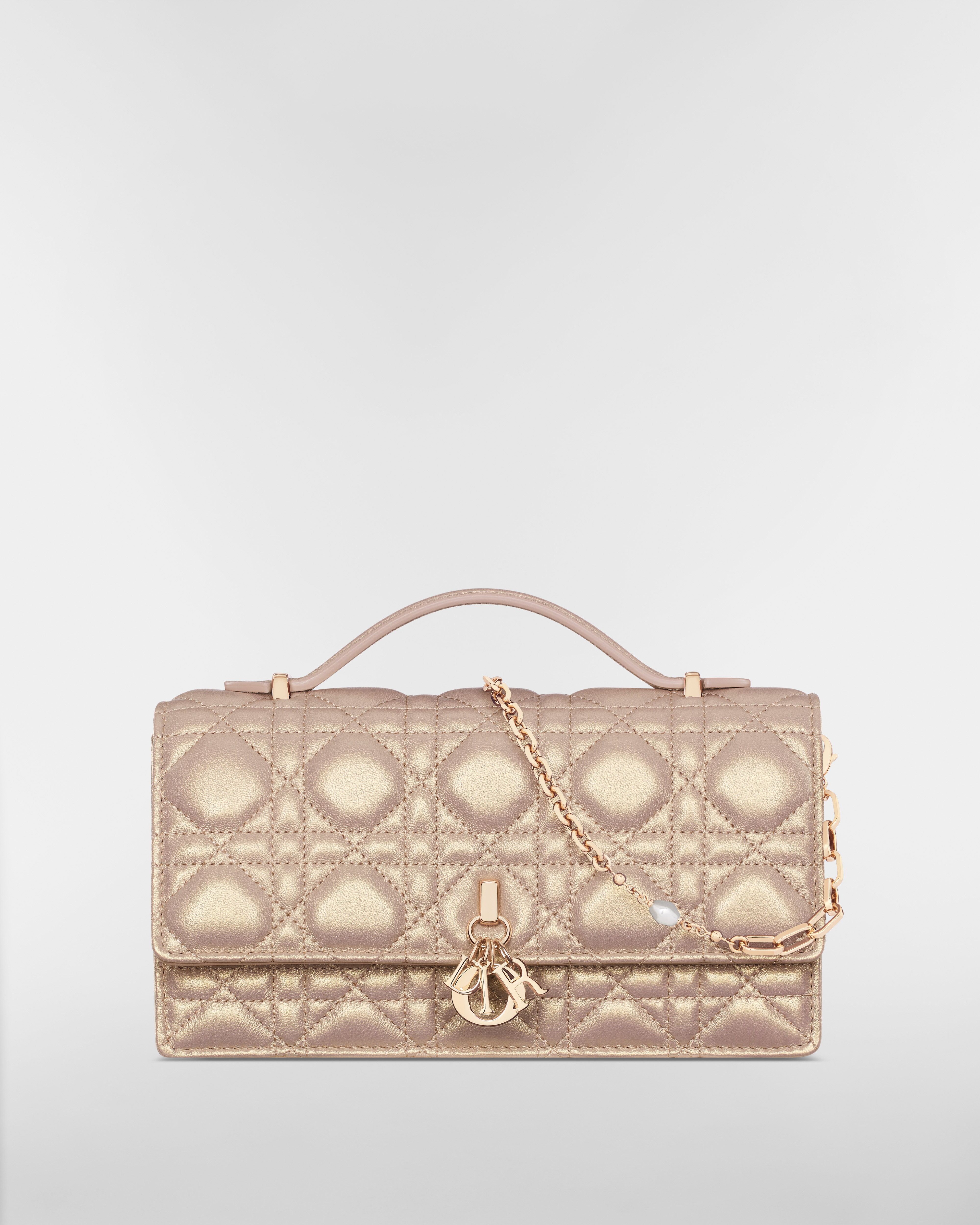 My Dior Minitasche Cannage Lammleder in Perlmuttrosa E01