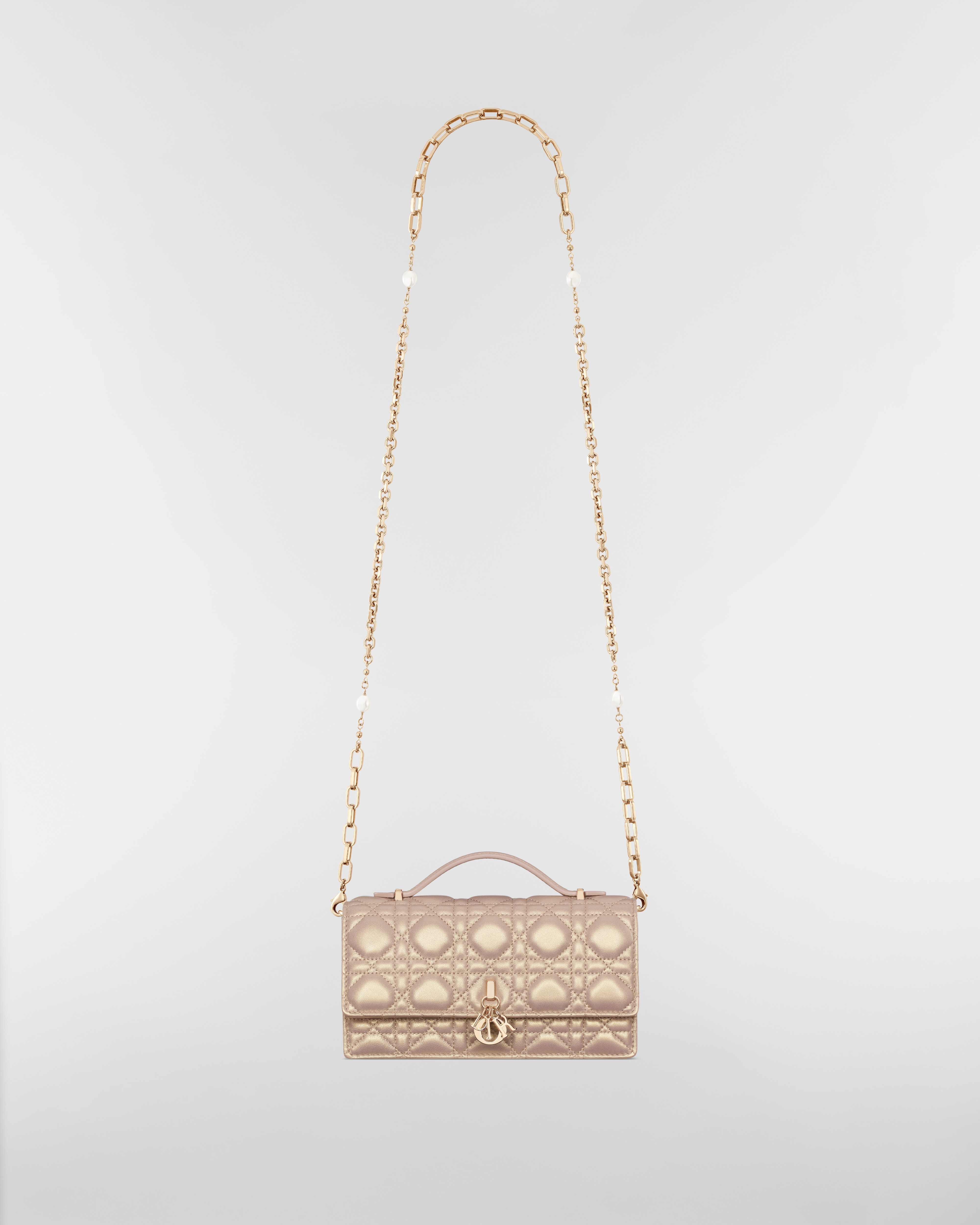 My Dior Minitasche Cannage Lammleder in Perlmuttrosa E07