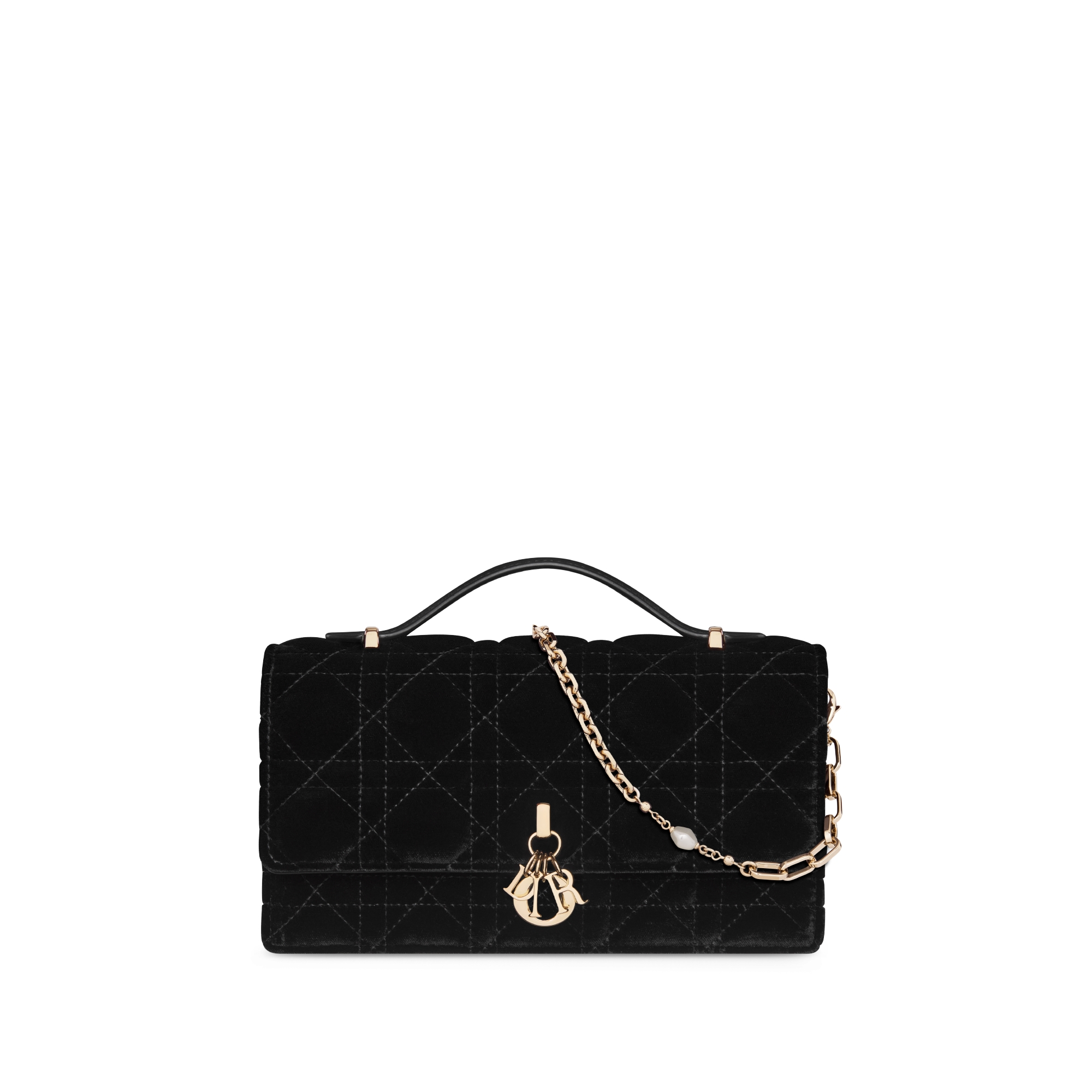 Mini sac My Dior Velours Cannage noir E01