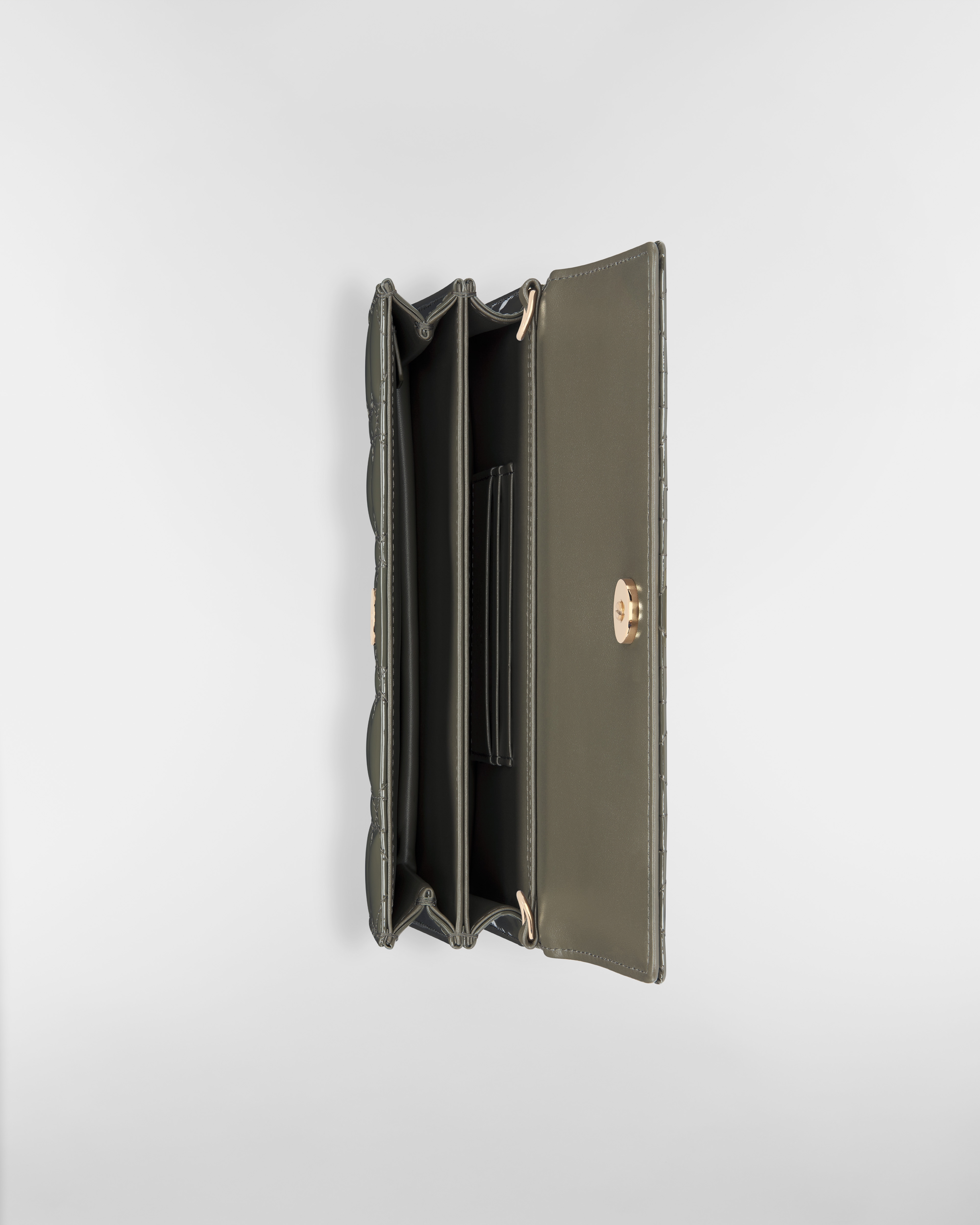 Miniborsa My Dior Pelle di vitello verniciata Cannage verde talpa E06