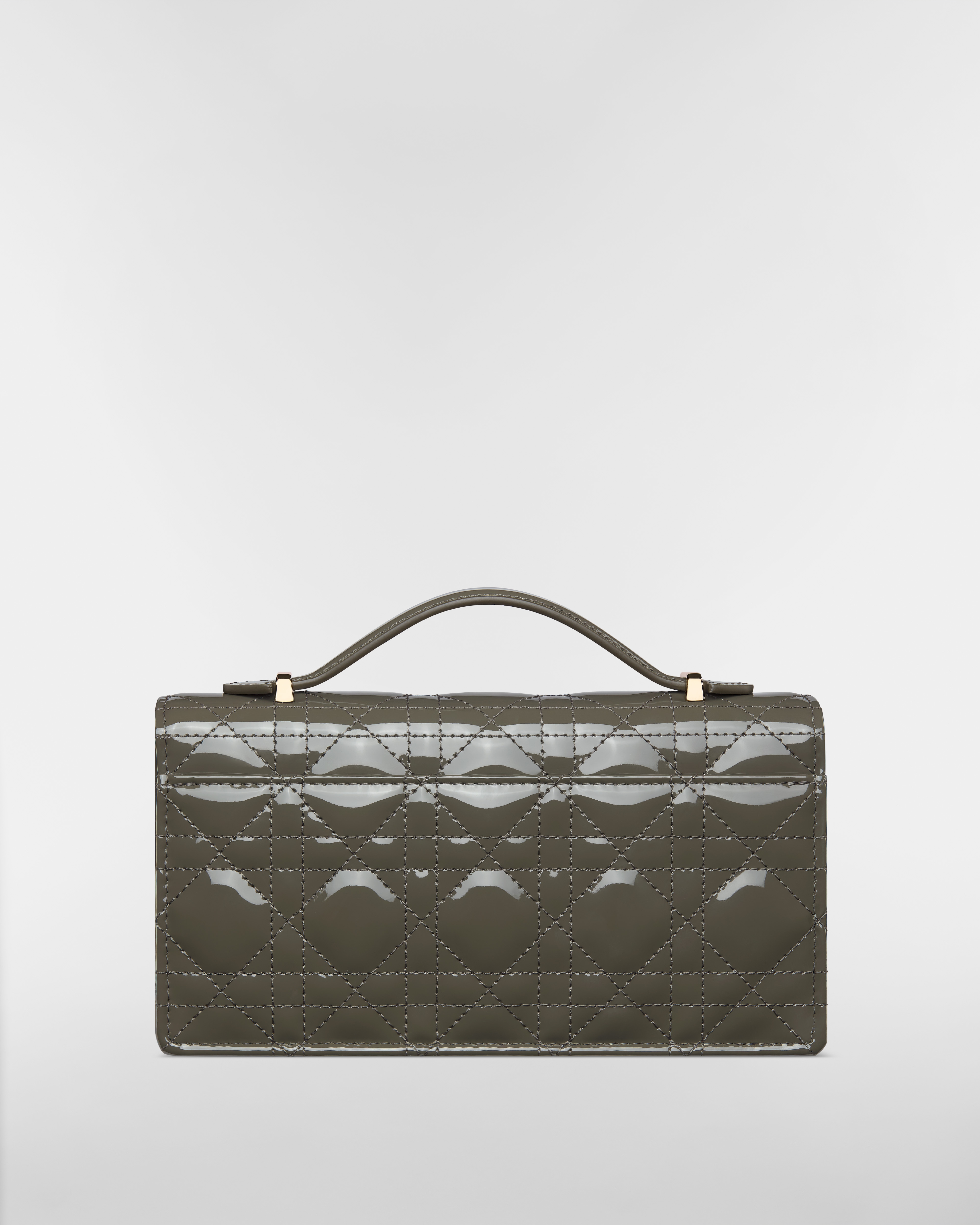 Miniborsa My Dior Pelle di vitello verniciata Cannage verde talpa E08