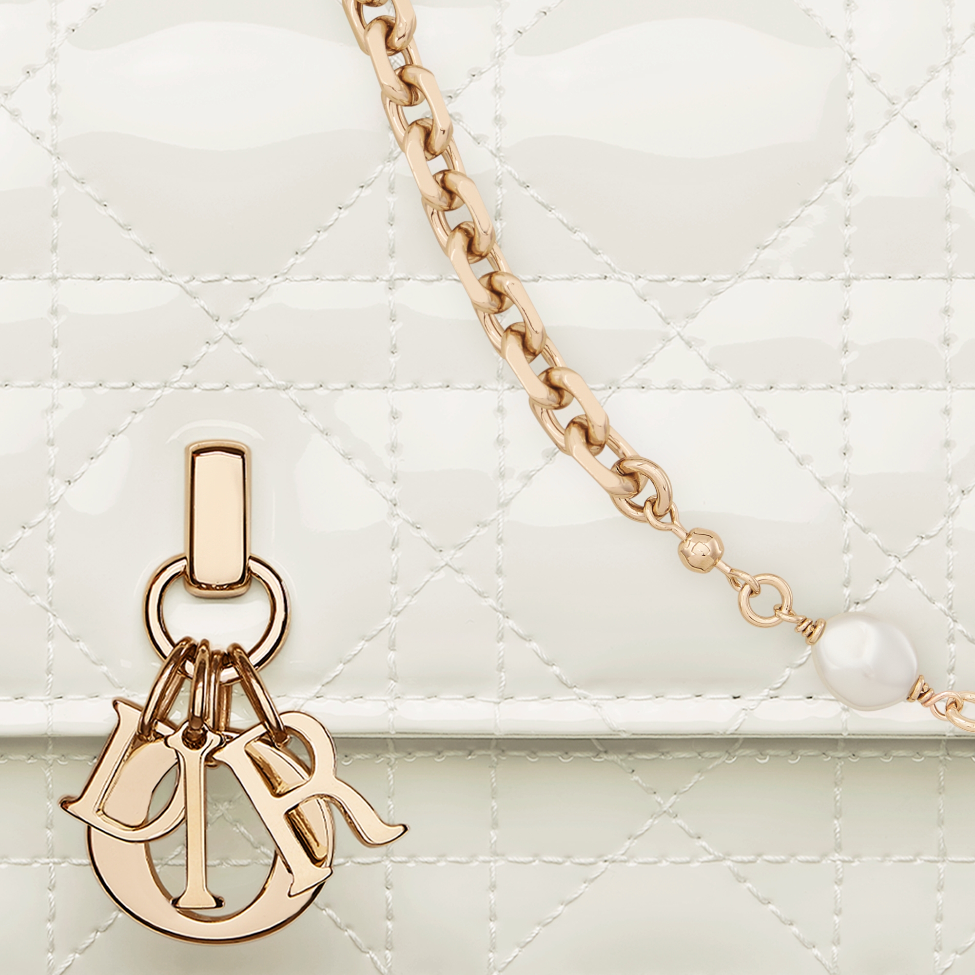 My Dior Mini Bag Latte Patent Cannage Calfskin E09