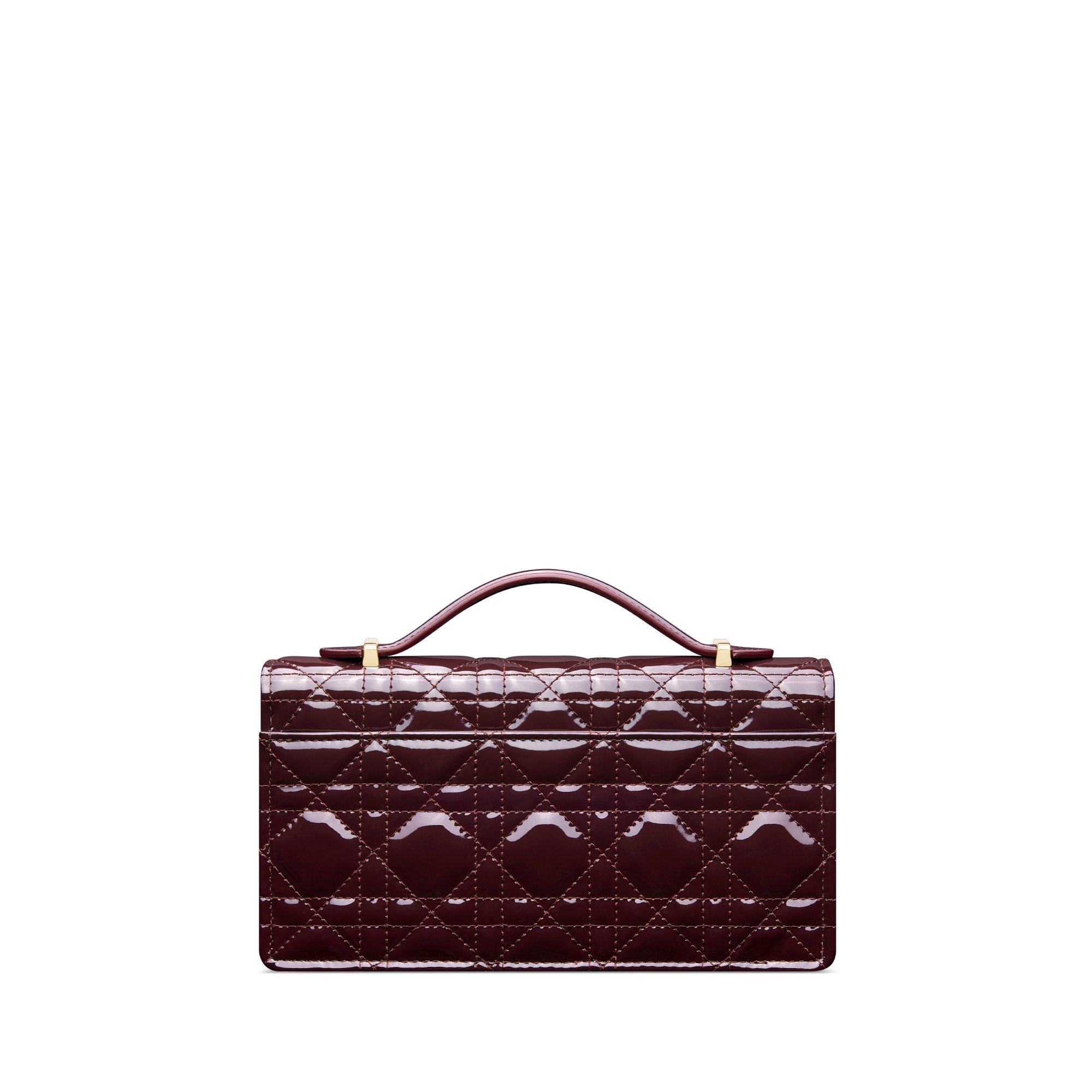 حقيبة My Dior بحجم ميني جلد العجل اللمّاع مع نمط كاناج باللون الخوخي E08