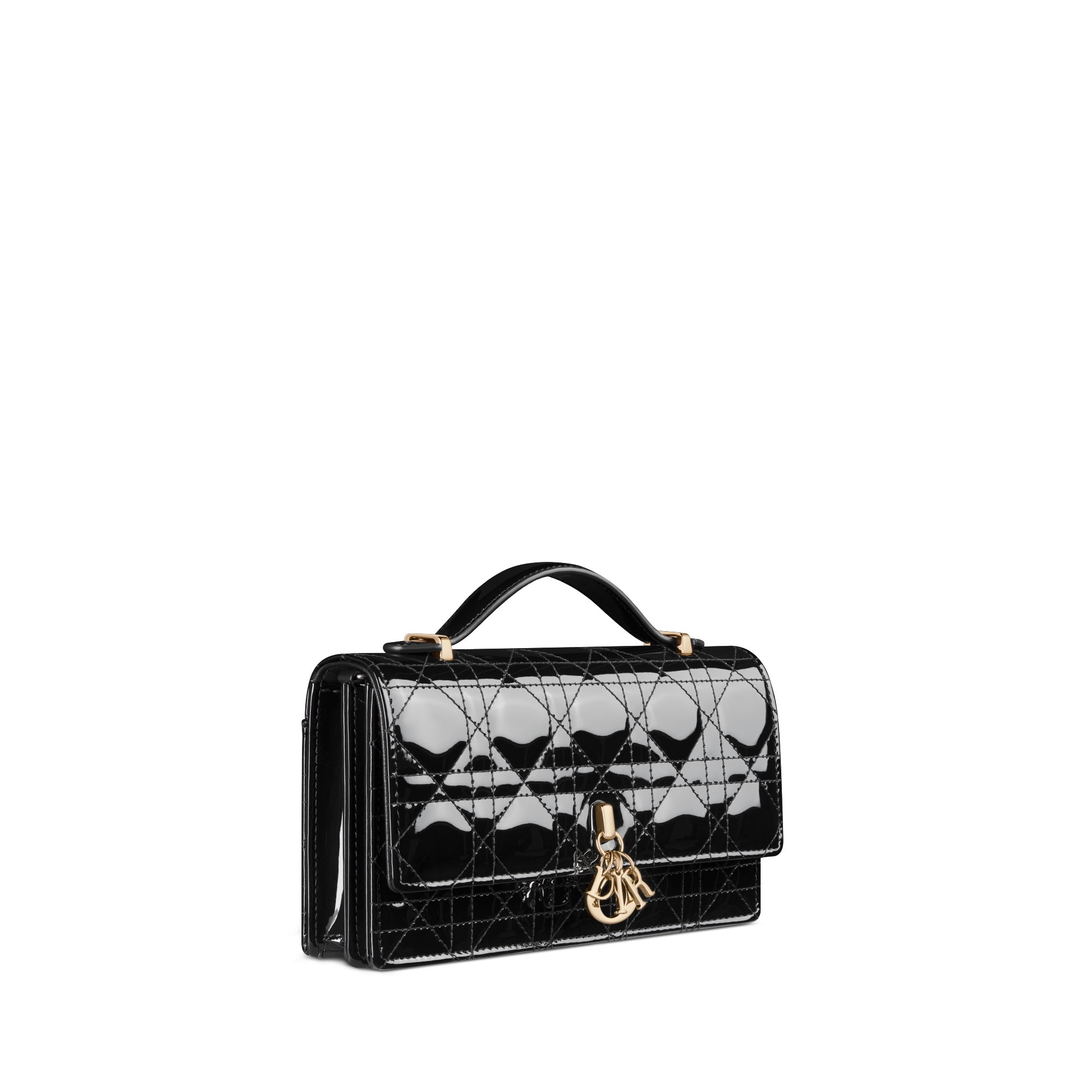 My Dior Mini Bag Black Patent Cannage Calfskin E03