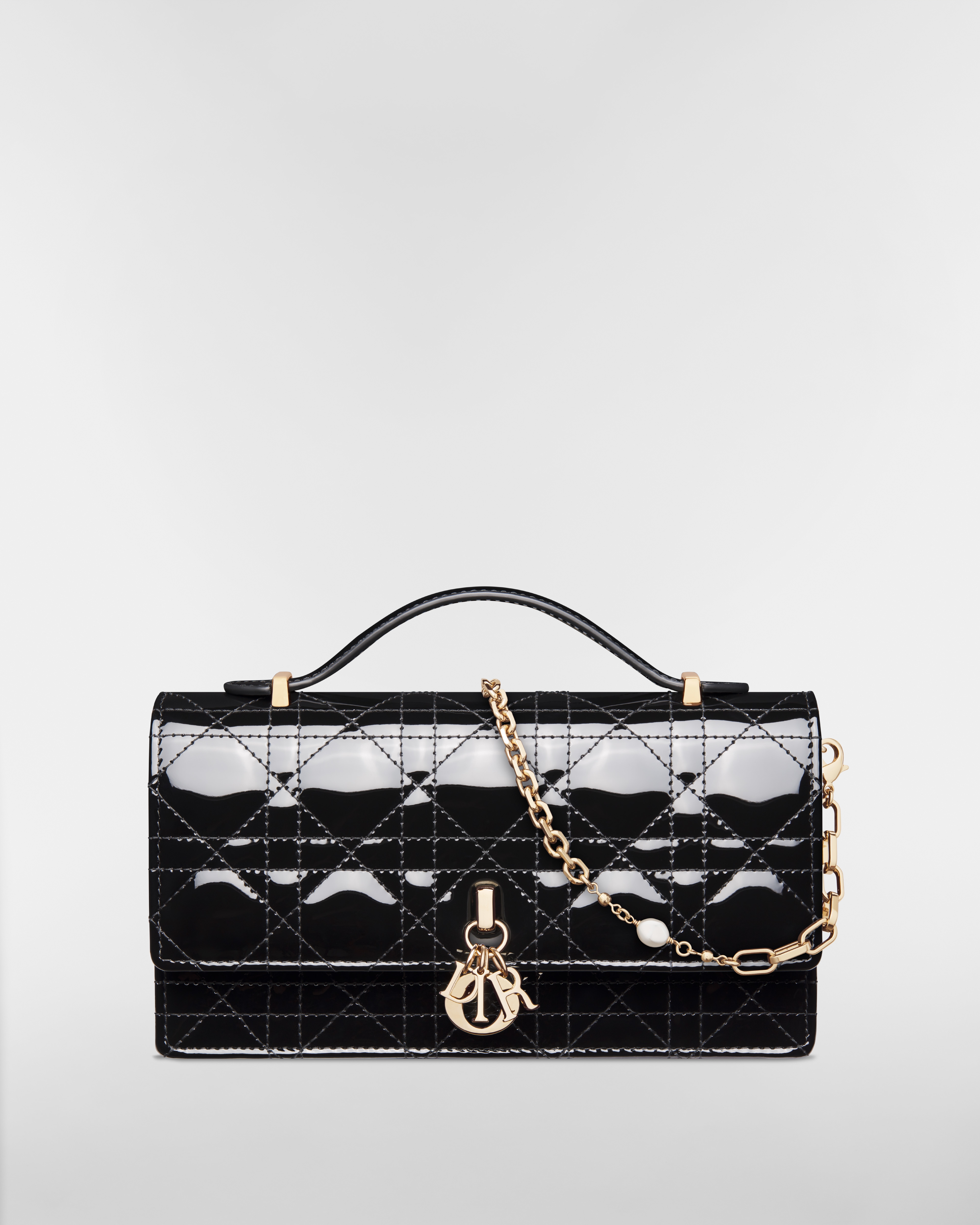 My Dior Minitasche Cannage Kalbslackleder in Schwarz E01