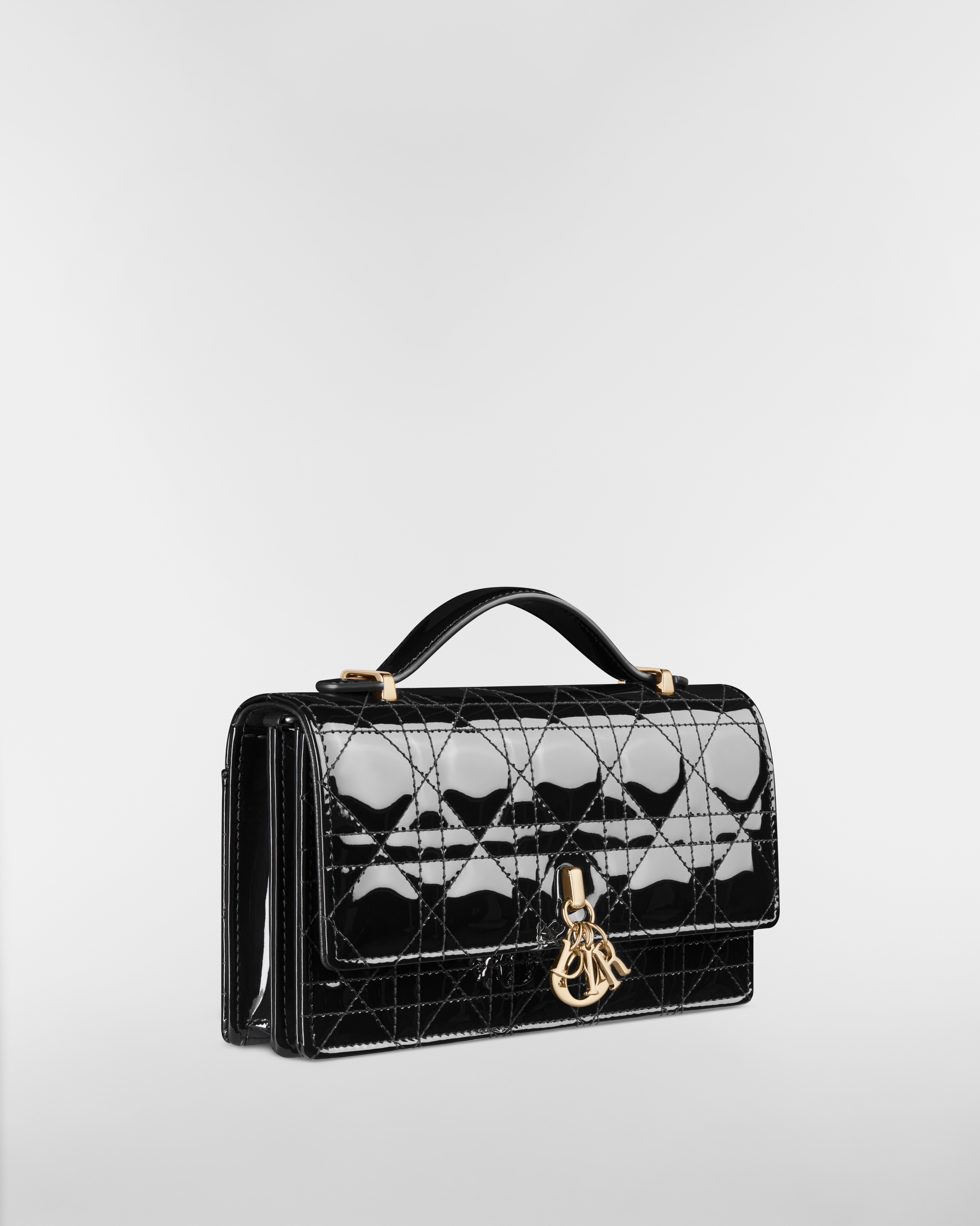 My Dior Minitasche Cannage Kalbslackleder in Schwarz E03