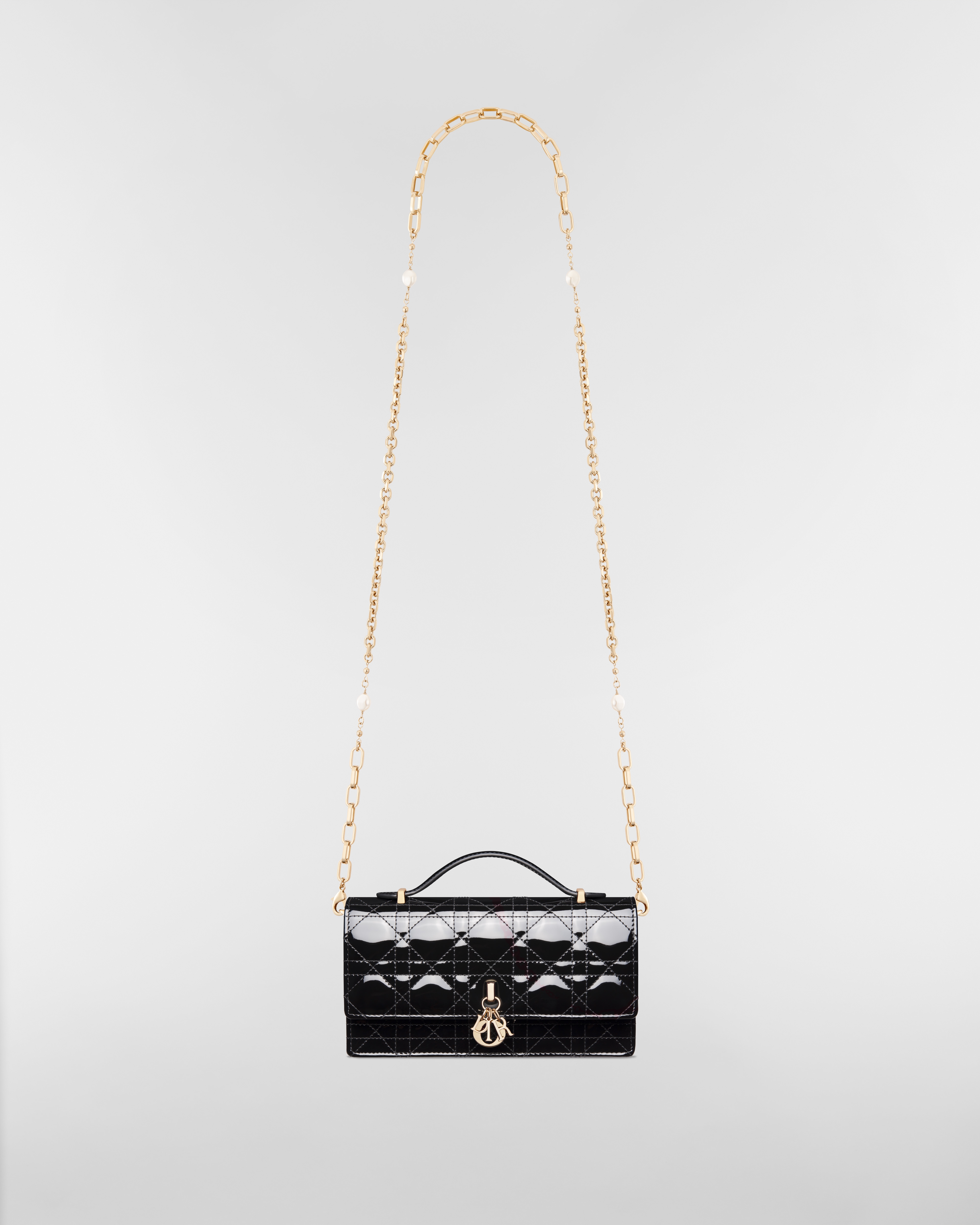 My Dior Minitasche Cannage Kalbslackleder in Schwarz E07